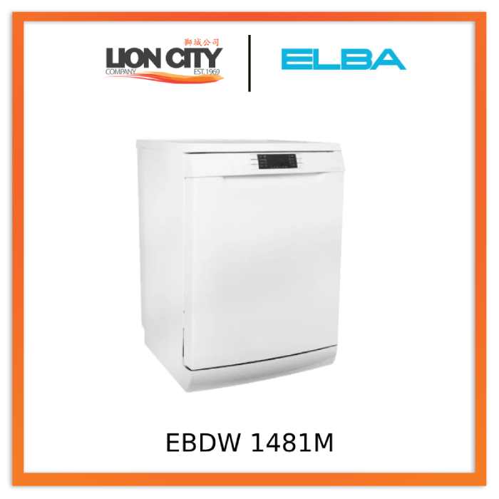 Elba EBDW 1481M Freestanding Dishwasher - Energy Efficient 4-Tick Rating - Perfect for Small Kitchens & Apartments