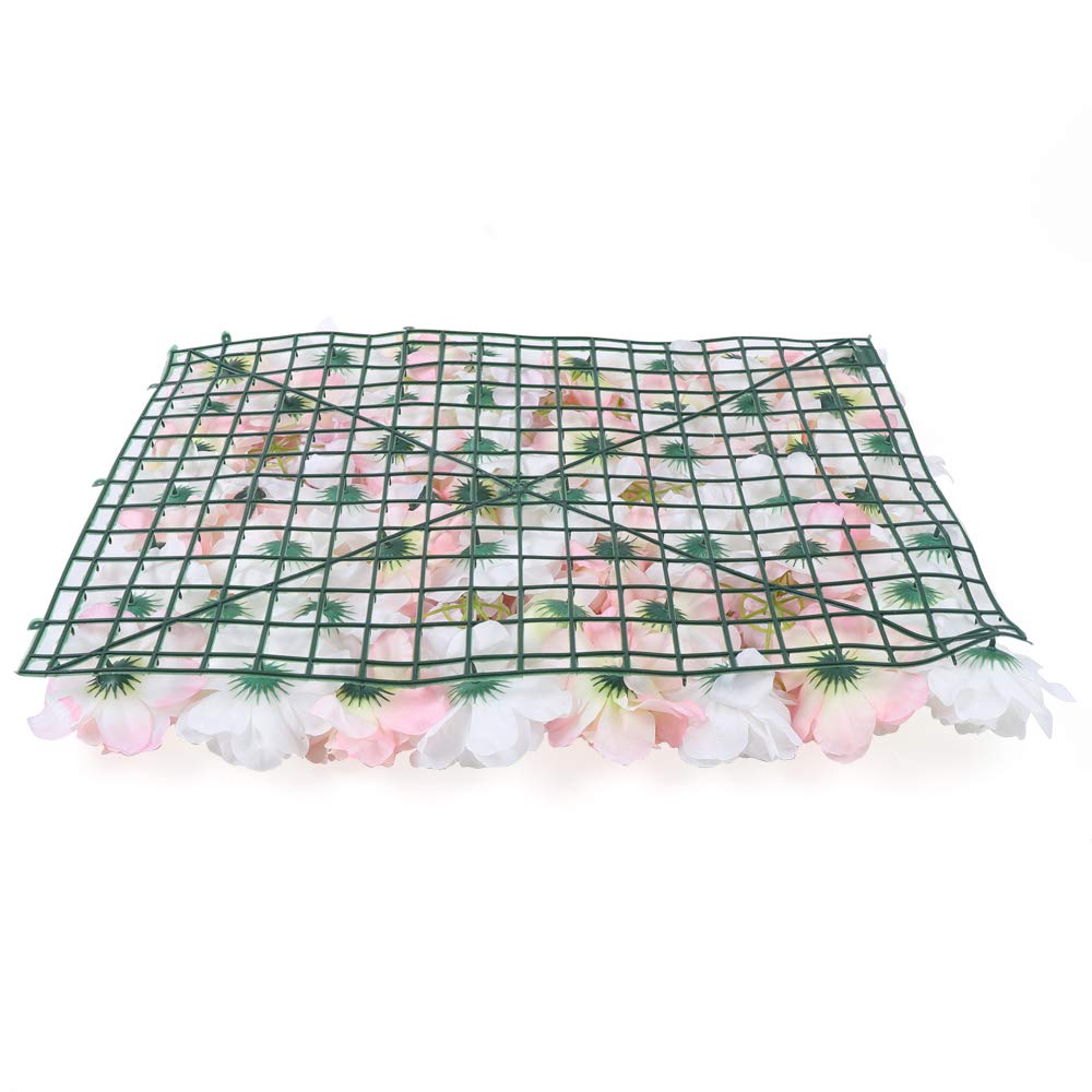 12pcs Artificial Silk Rose Flower Wall Panels - 24