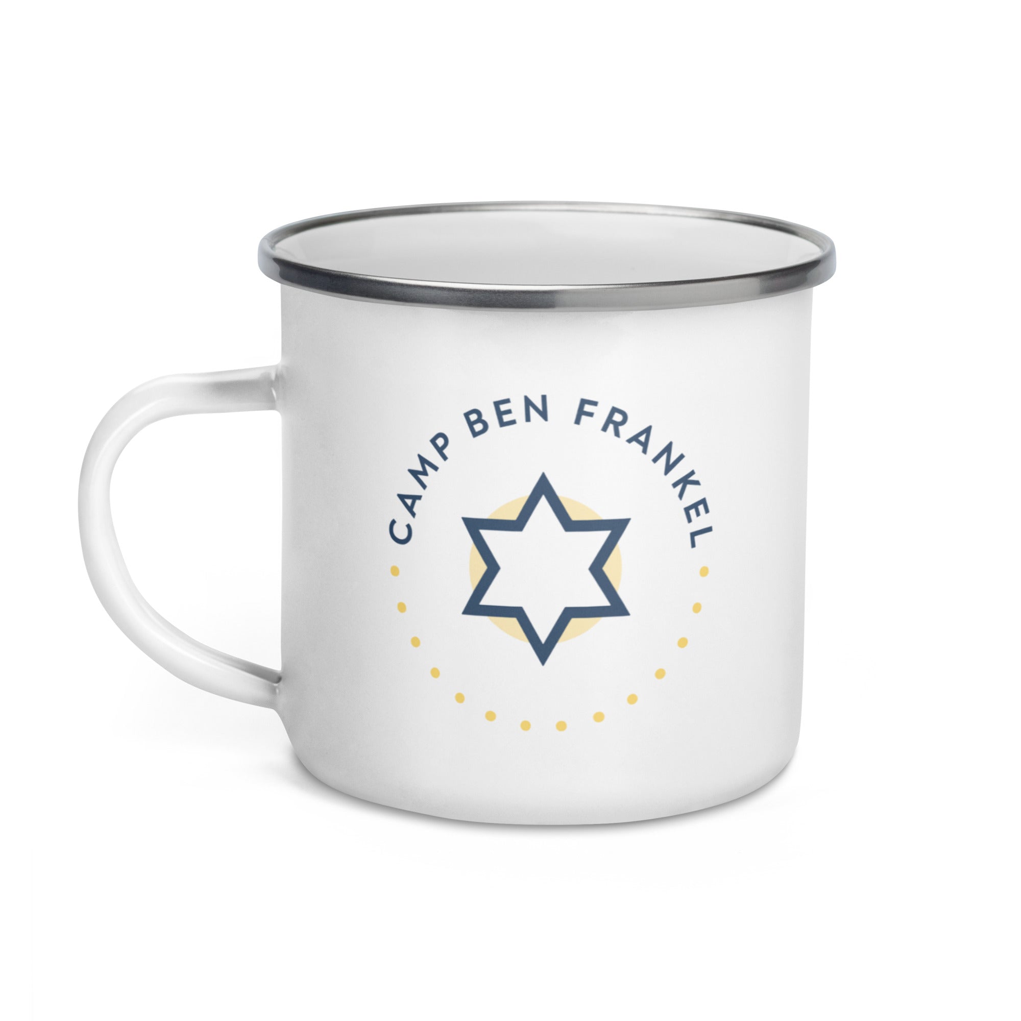 Ben Franklin Enamel Camping Mug - Durable & Lightweight Coffee Cup for Outdoor Adventures, Travel, and Home Use