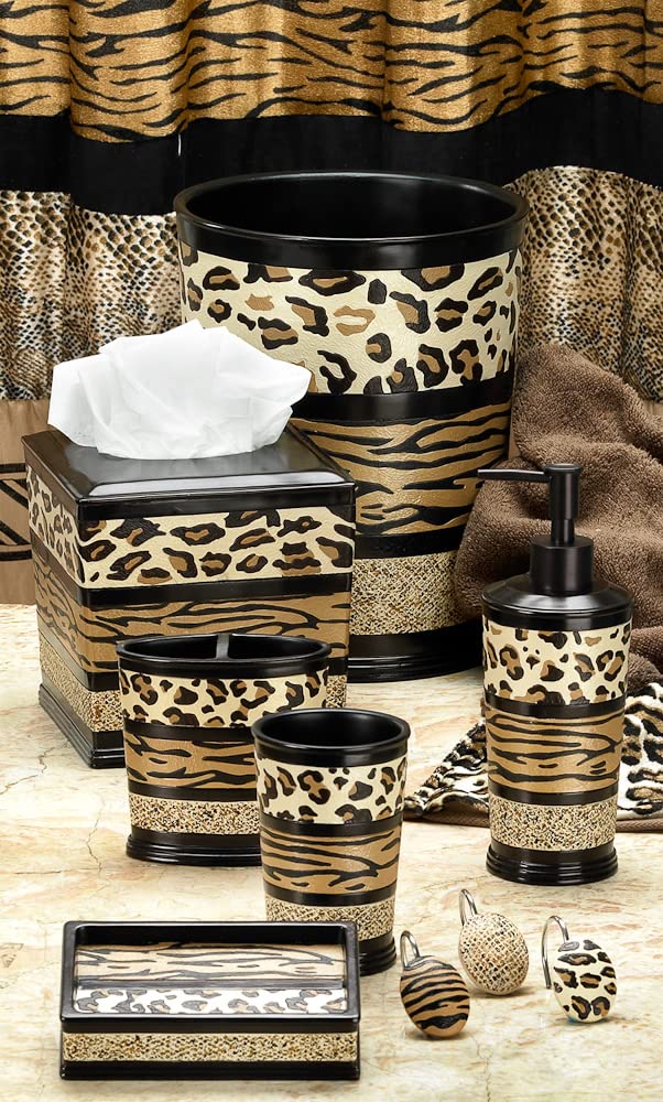 Jezella Collection Animal Print Bath Tumbler - Stylish & Durable Drinking Cup for Home, Office, and Travel Use