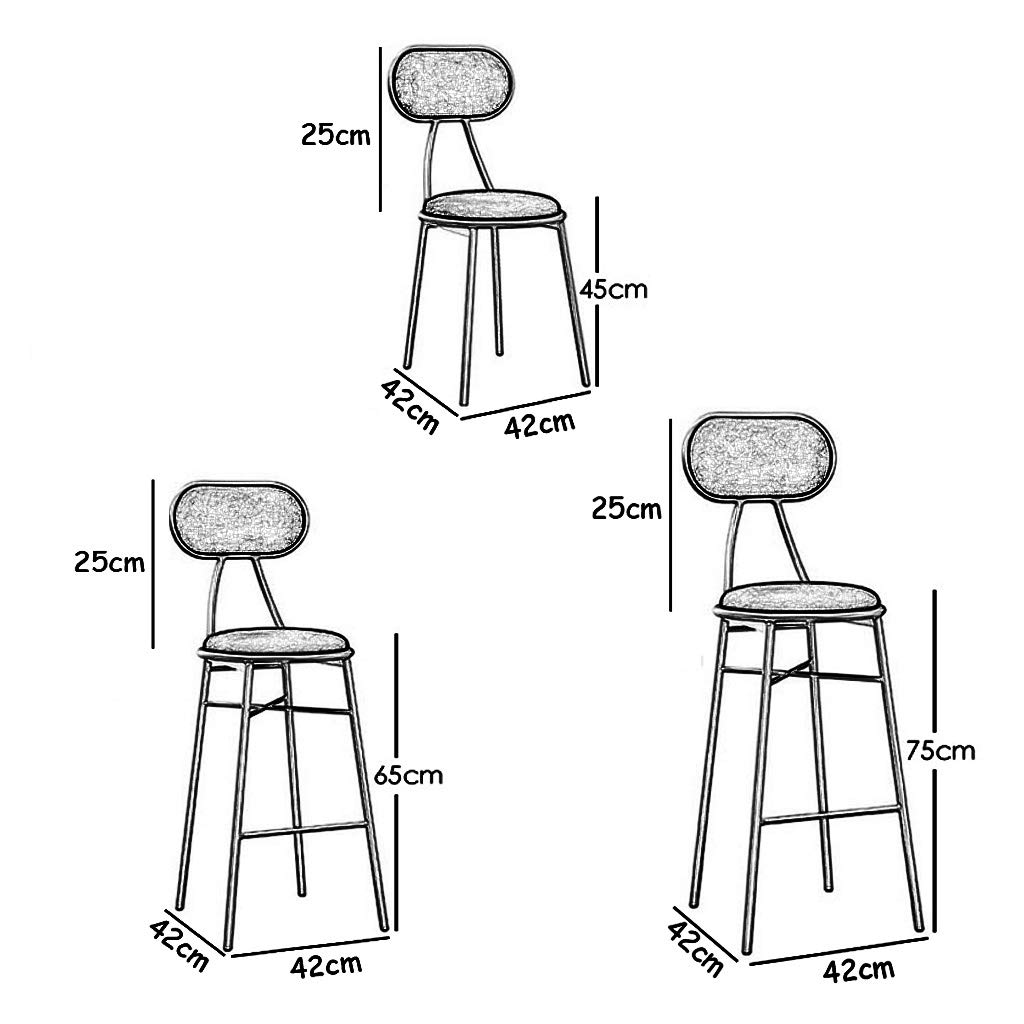 Modern Bar Stools with Backrest & Footrest - Gold Metal Legs & Velvet Upholstery for Kitchen, Pub, Bar, Bistro - Counter Height Dining Chairs in Green | Perfect for Home Kitchen Island, Breakfast Nook & Commercial Bar Seating