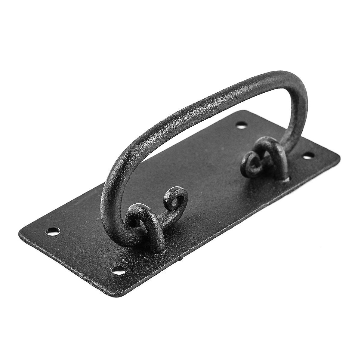 Black Wrought Iron Drawer Bail Pulls 4.4 Inch - Cabinet Hardware with Mounting Screws for Kitchen, Bathroom & Furniture Renovation | Renovators Supply Manufacturing