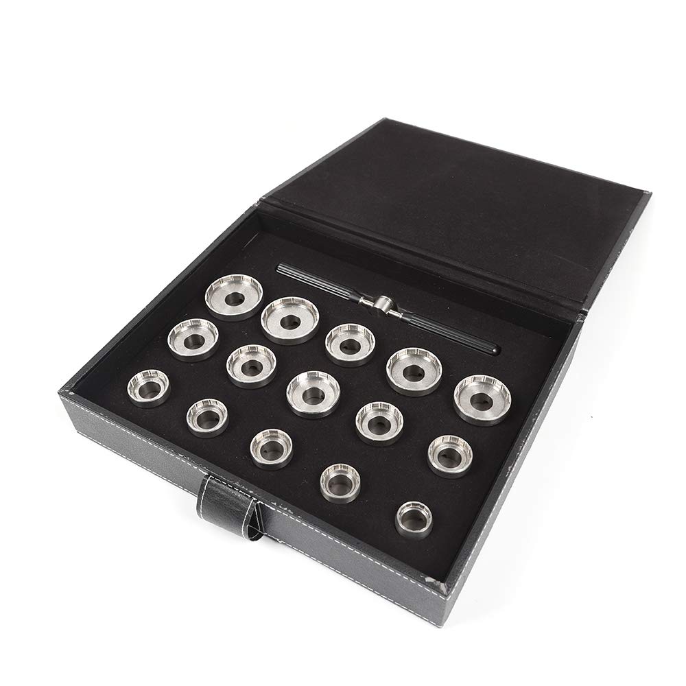 Professional 15-Piece Watch Repair Tool Kit - Watch Case Back Opener & Removal Set for Watchmakers (Ideal for Watch Battery Replacement, Maintenance & DIY Repairs)