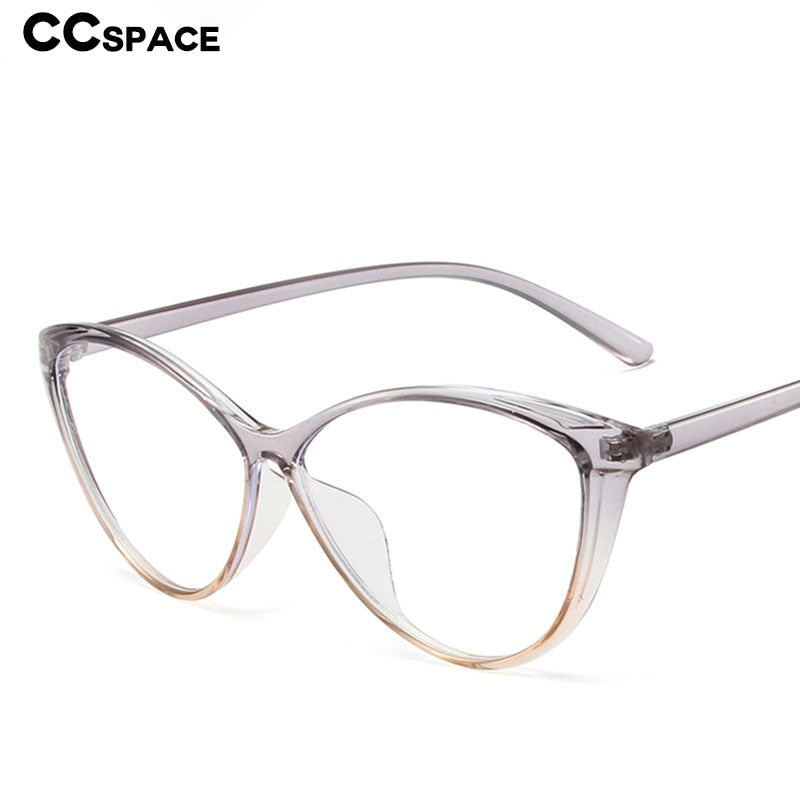 CCspace Unisex Full Rim Cat Eye Tr 90 Eyeglasses 55533 - Stylish Retro Frame for Men & Women - Perfect for Reading, Work, and Fashion Accessories