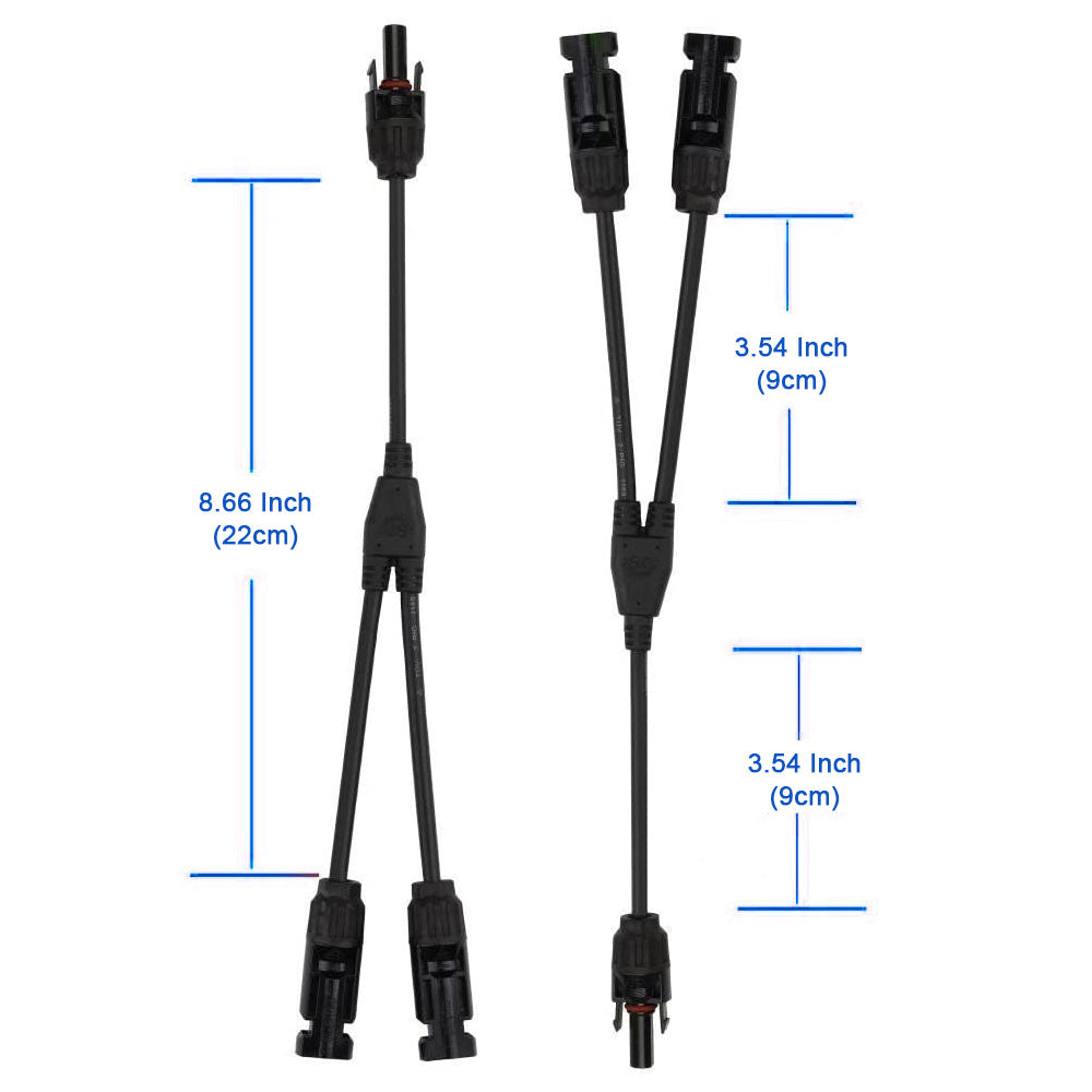 Acopower Solar Panel Connector HY AS MC4TY - Compatible with Solar Panels, PV Systems, and Renewable Energy Projects - Perfect for Home, RV, and Off-Grid Power Solutions