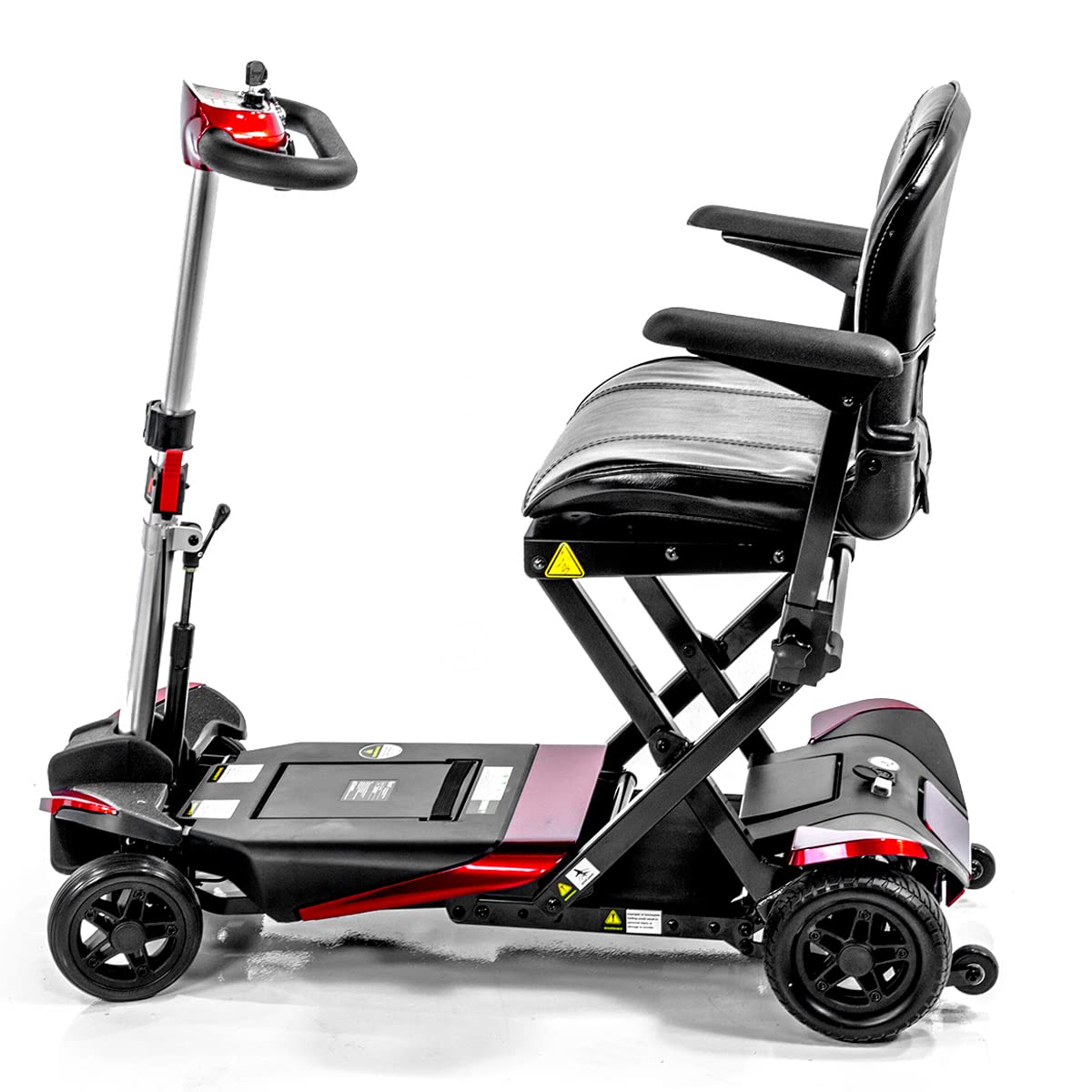 Solax Red Transformer Electric Folding Mobility Scooter - Lightweight Portable Scooter for Adults & Seniors | Perfect for Travel, Shopping & Outdoor Adventures