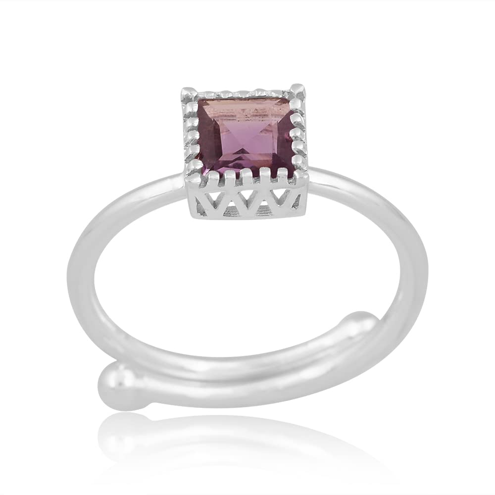 PANOPLY Pink Amethyst 925 Sterling Silver Ring for Women | Elegant Jewelry Gift for Mom, Wife, or Loved One | Perfect for Anniversary, Birthday, Wedding & Christmas | Handcrafted Dainty Ring for Everyday Wear & Special Occasions