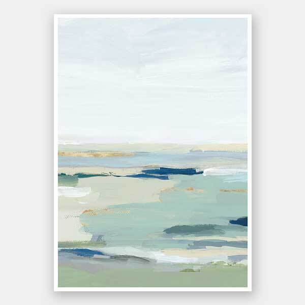 Burbank Blue II Unframed Art Print - High-Quality Wall Decor for Living Room, Bedroom & Office | Modern Abstract Painting for Home & Office Decor