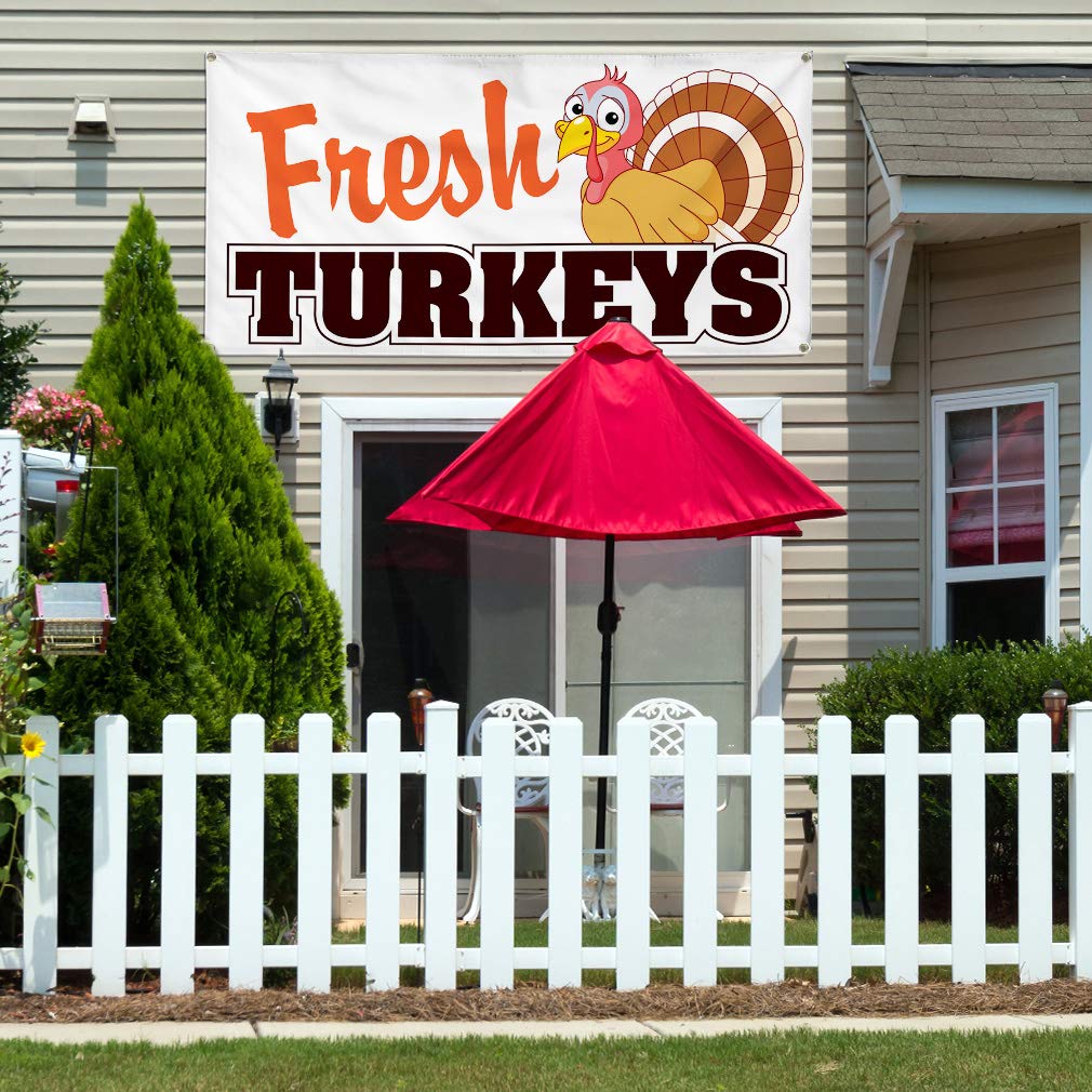Premium Vinyl Banner - 48x96 Inches, Weatherproof & Durable for Outdoor Use - Ideal for Restaurants, Cafes, Bars & Food Businesses - White with 8 Grommets - Perfect for Yard Signs, Promotions & Industrial Displays