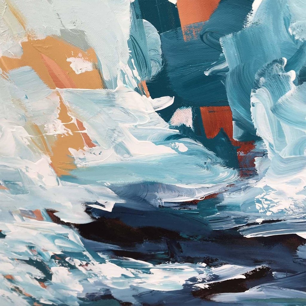 Serenity Large Oil Painting on Canvas - Handmade Wall Art for Living Room, Bedroom & Office Decor