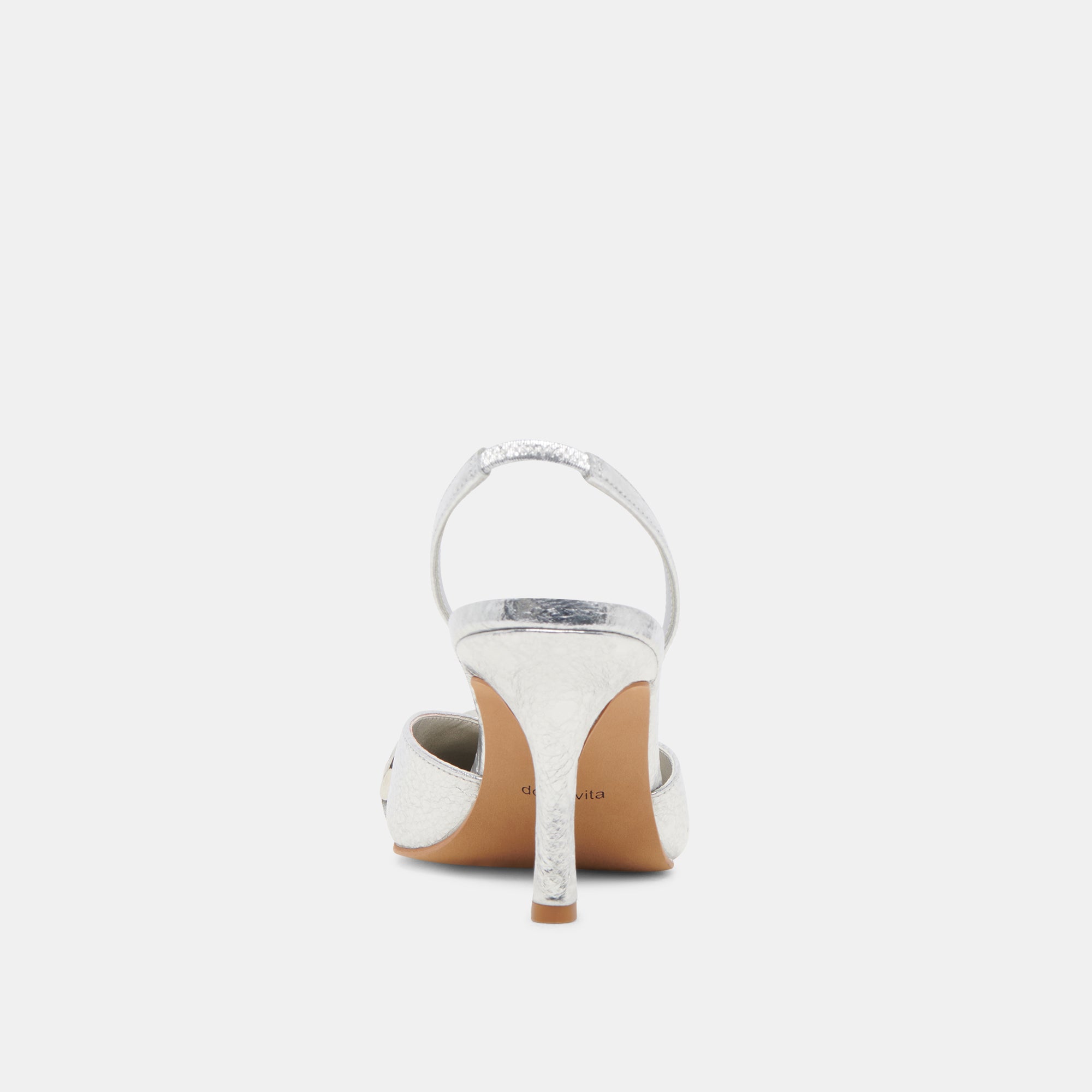 HAYLEE Women's Silver Distressed Leather Heels - Stylish High Heels for Parties, Weddings & Evening Events