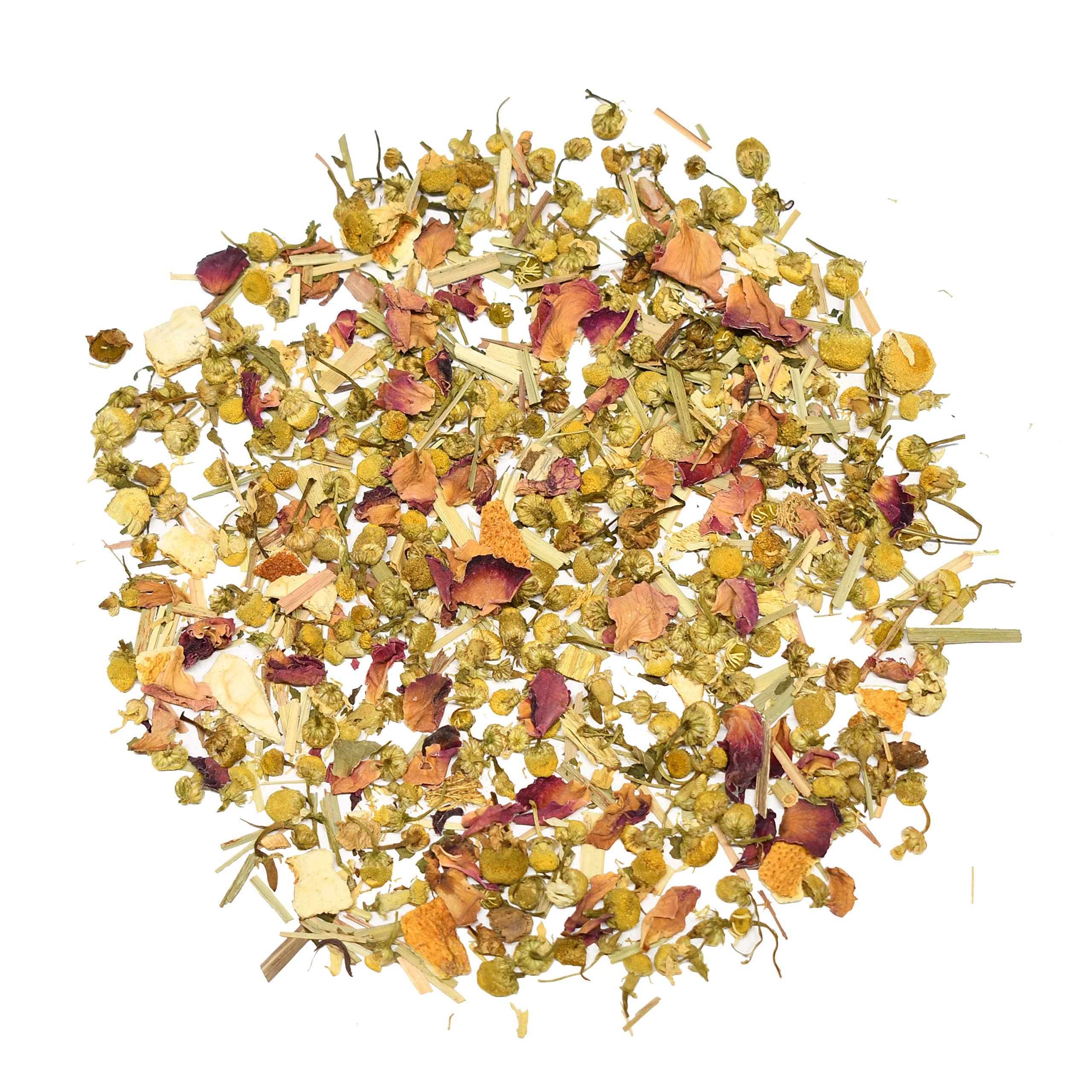 Organic Citrus Chamomile Herbal Tea with Peppermint - 1 Lb Bulk Loose Leaf Tea for Relaxation & Stress Relief - Perfect for Evening Tea Time, Meditation & Wellness Rituals