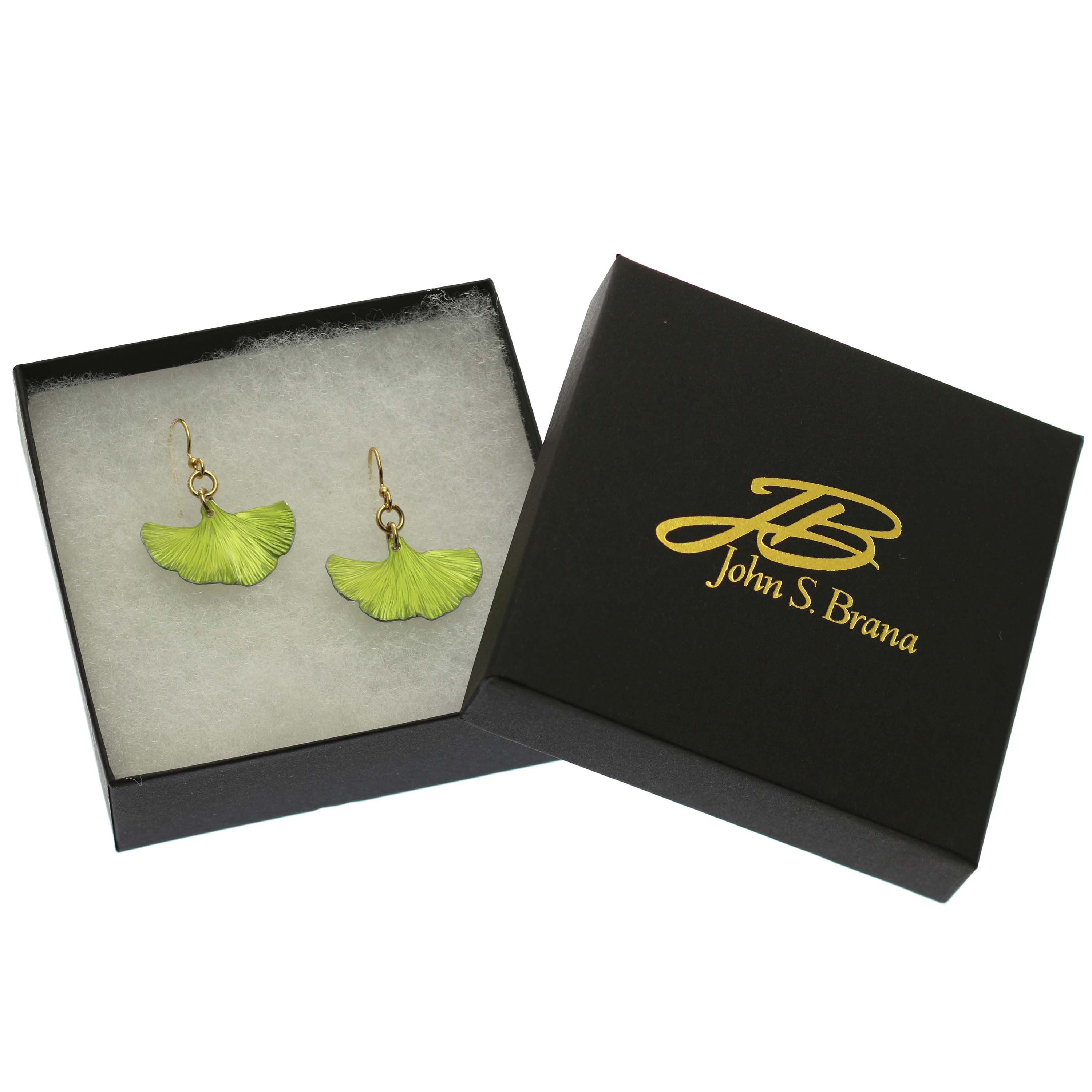 Small Ginkgo Leaf Anodized Aluminum Sour Candy Apple Earrings - Dainty Gold-Tone Stud Earrings for Women, Unique Botanical Jewelry Gift for Her - Perfect for Everyday Wear, Office, Date Night & Special Occasions