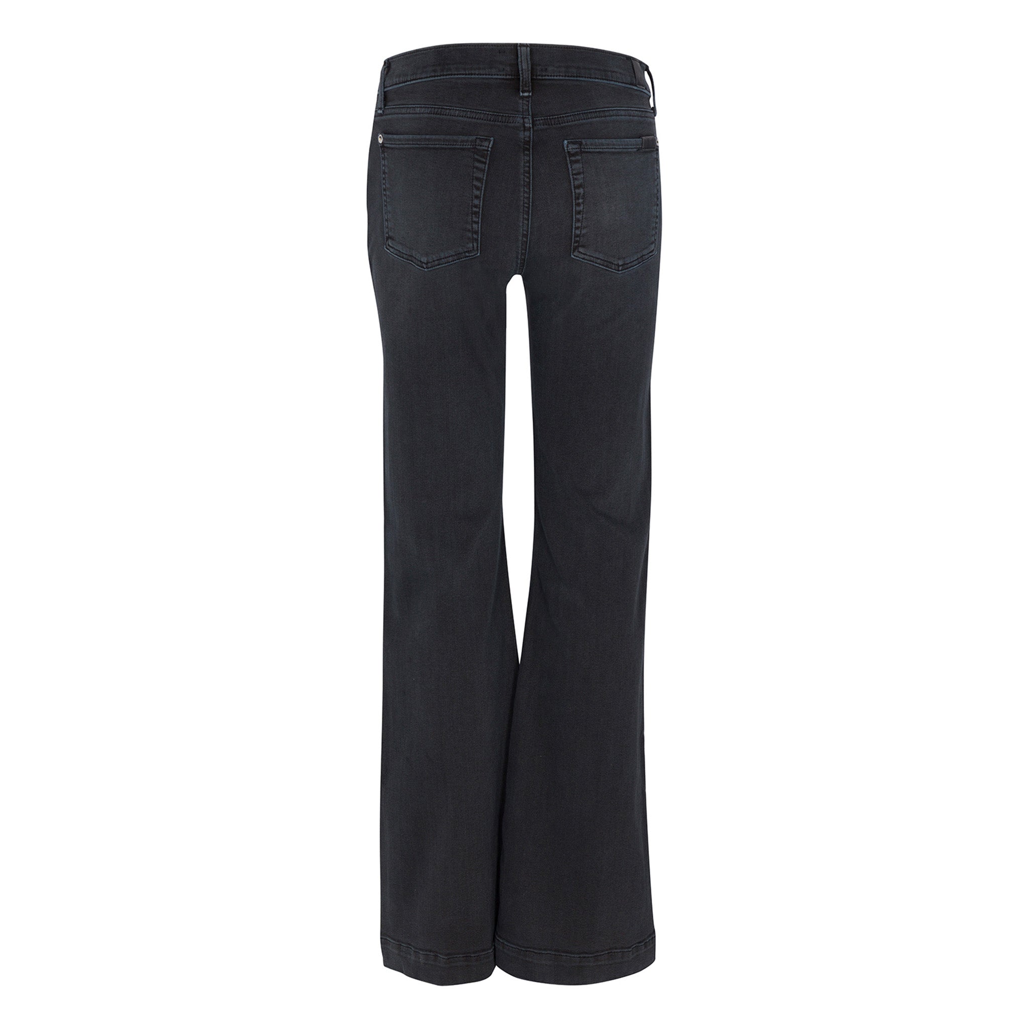 7 For All Mankind Women's Night Rider Dojo Trouser Jeans - High Waist Slim Fit Stretch Denim Pants for Casual Wear & Night Out