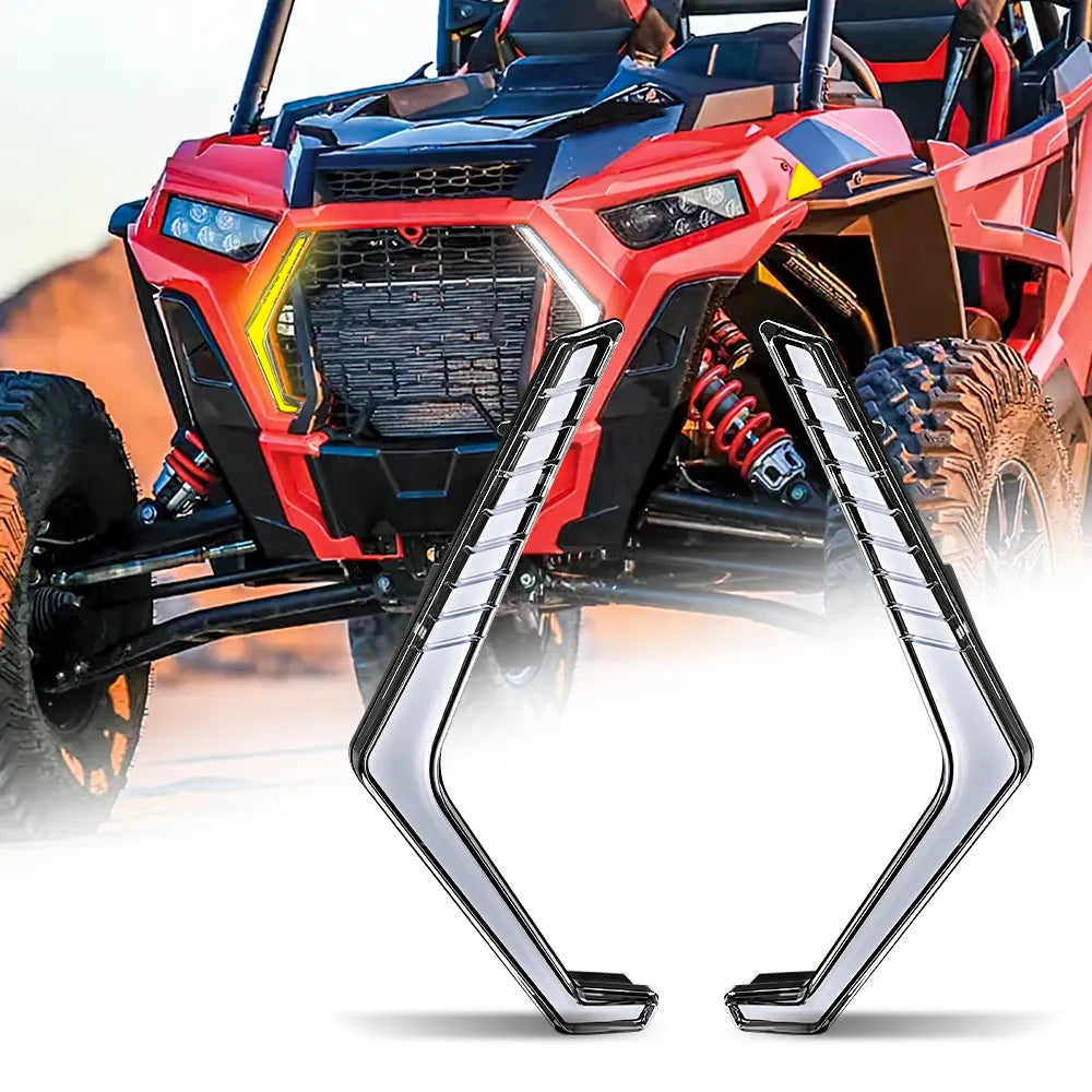 LOYO Polaris XP 1000 Fang Lights - DRL LED Accent Lights with Turn Signal Function | Perfect for Off-Road Vehicles, ATVs & UTVs | Enhance Visibility & Style
