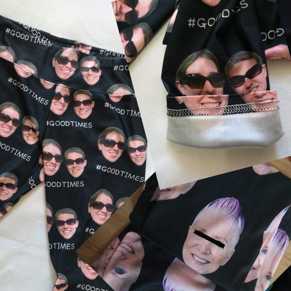 Custom Photo Leggings for Women - Personalized Print with Face & Text - Unique Yoga Pants with Pet or People Design - Perfect for Workouts, Gifts & Fashion Statements