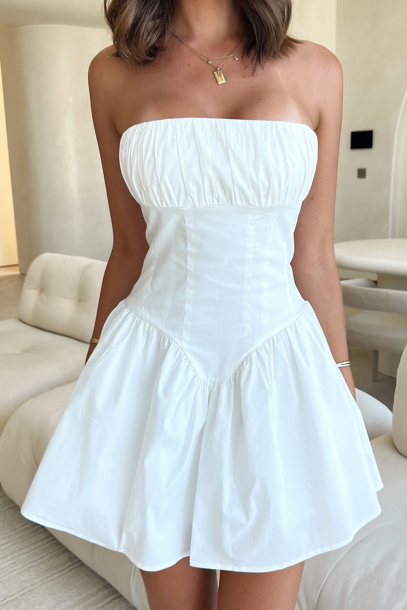 Colette Dress - Elegant White Women's Dress for Casual & Formal Occasions | Perfect for Weddings, Parties & Office Wear