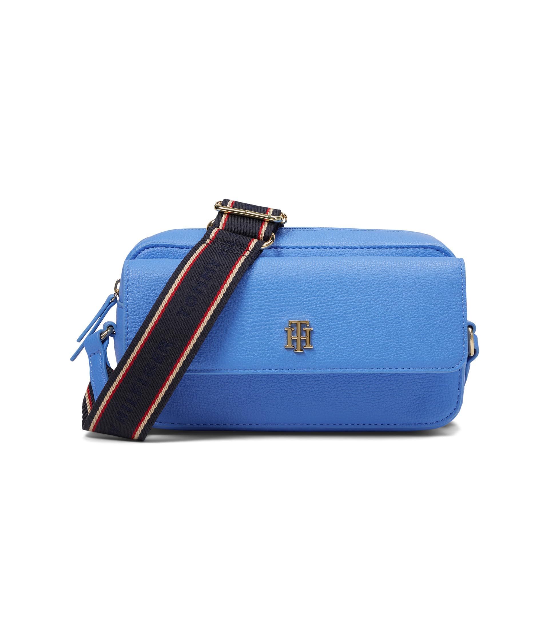 Tommy Hilfiger Kiara II Flap Camera Crossbody Bag for Women - Stylish Leather Shoulder Purse for Travel, Work & Everyday Use