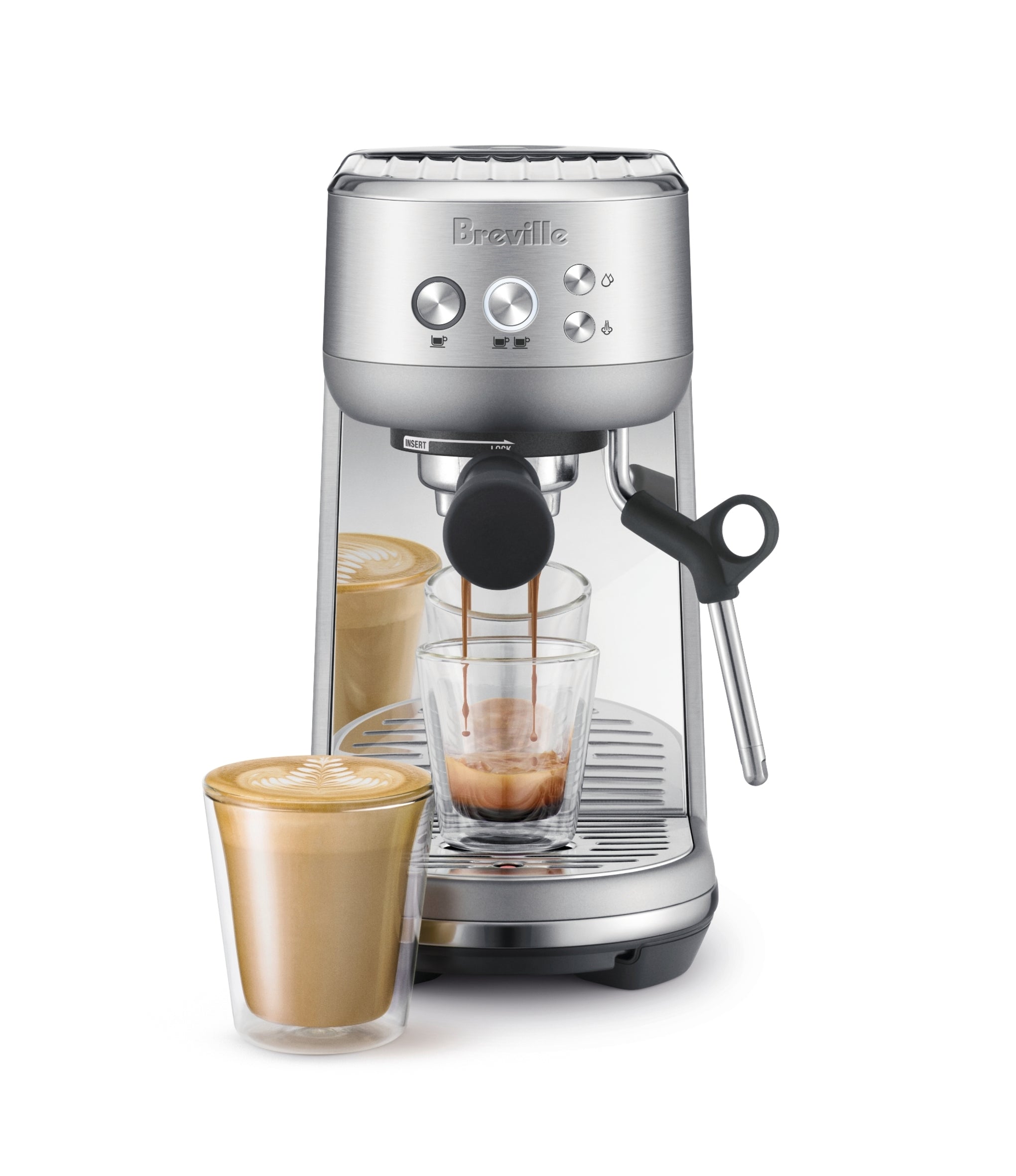 Breville Bambino BES450BSS1BUS1 Espresso Machine - Compact & Fast for Home Barista Coffee Lovers | Perfect for Small Kitchens & Office Use