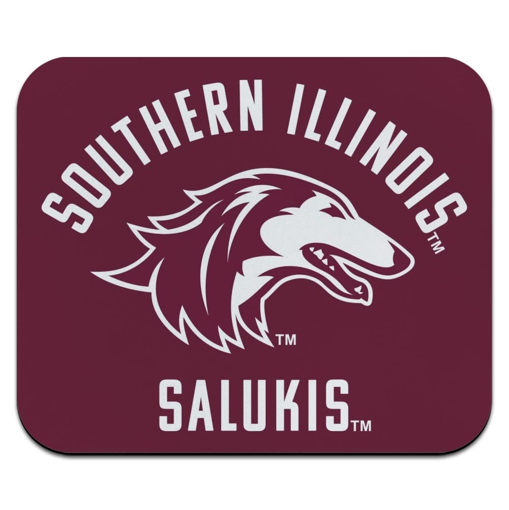 Southern Illinois Saluki Low Profile Thin Mouse Pad - Non-Slip Gaming & Office Desk Mat for Computers, Laptops - Perfect for Work, Gaming & Home Office Use
