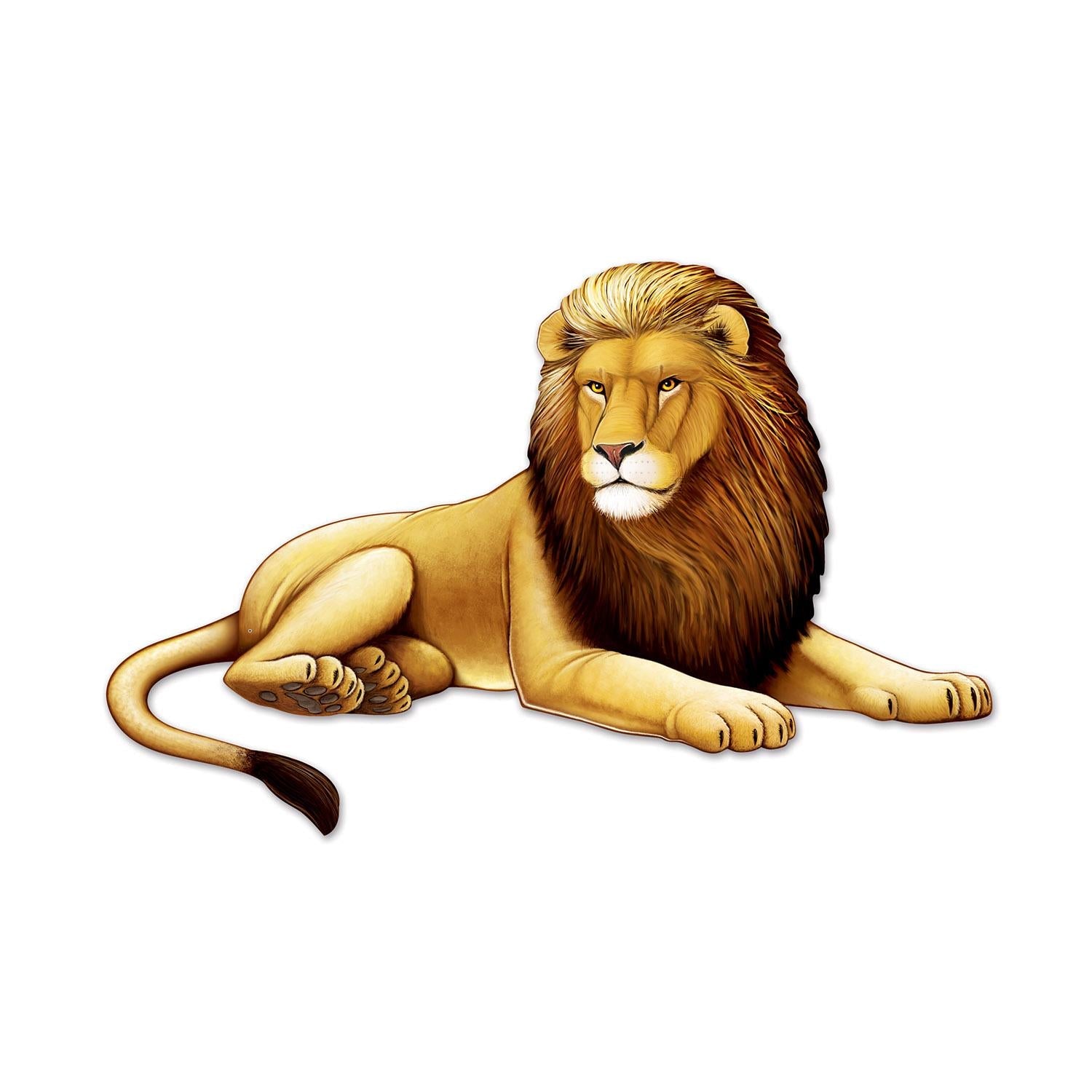 12 Pack Beistle Jointed Lion Party Decorations - Hanging Animal Cutouts for Jungle Theme Birthday, Baby Shower & Classroom Decor
