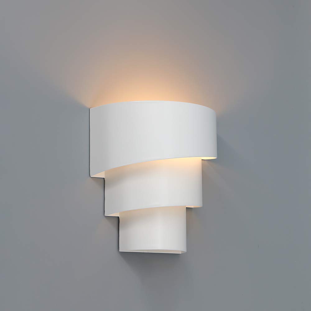 Modern LED Wall Sconces - European Style Indoor Wall Mounted Lights for Living Room, Bedroom & Hallway (Warm White, Vertical Small Snail Design) - Perfect for Ambient Lighting and Home Decor