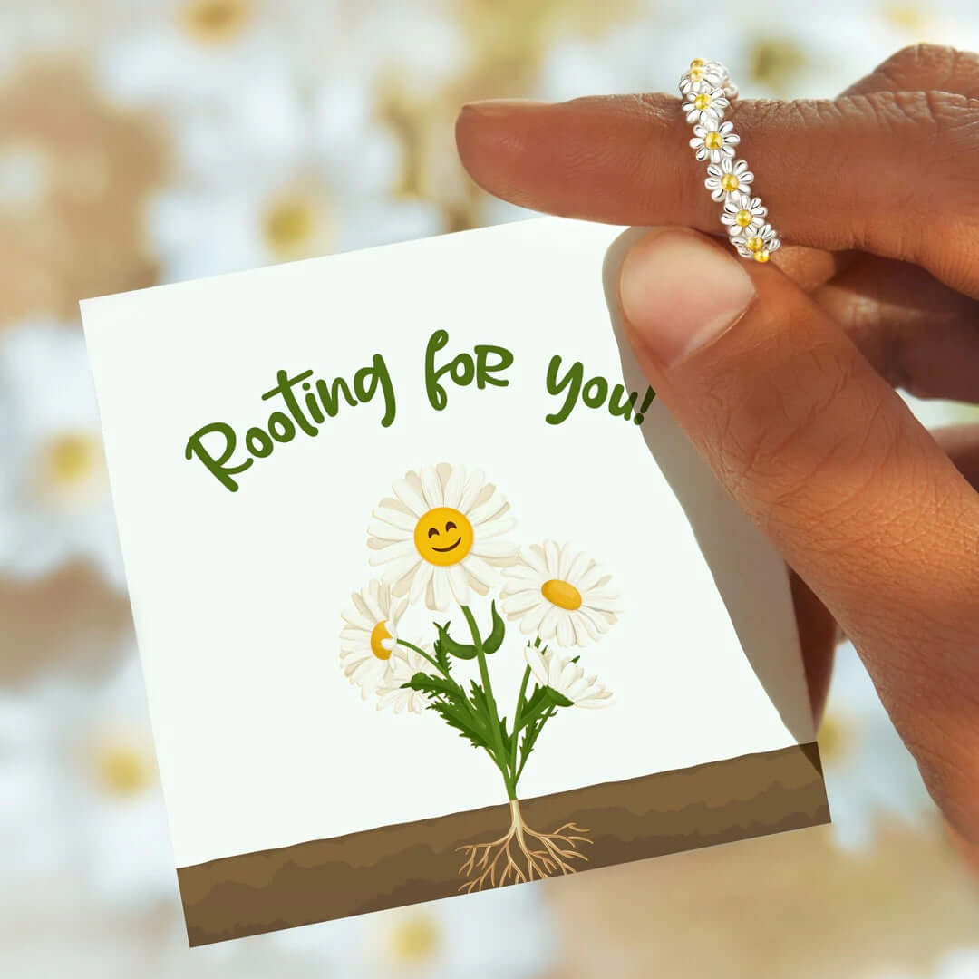 Flower Blossom Daisy Stacking Ring - Sterling Silver Adjustable Stackable Rings for Women, Perfect Mother's Day Gift (YS011) | Elegant Jewelry for Daily Wear, Date Nights & Special Occasions