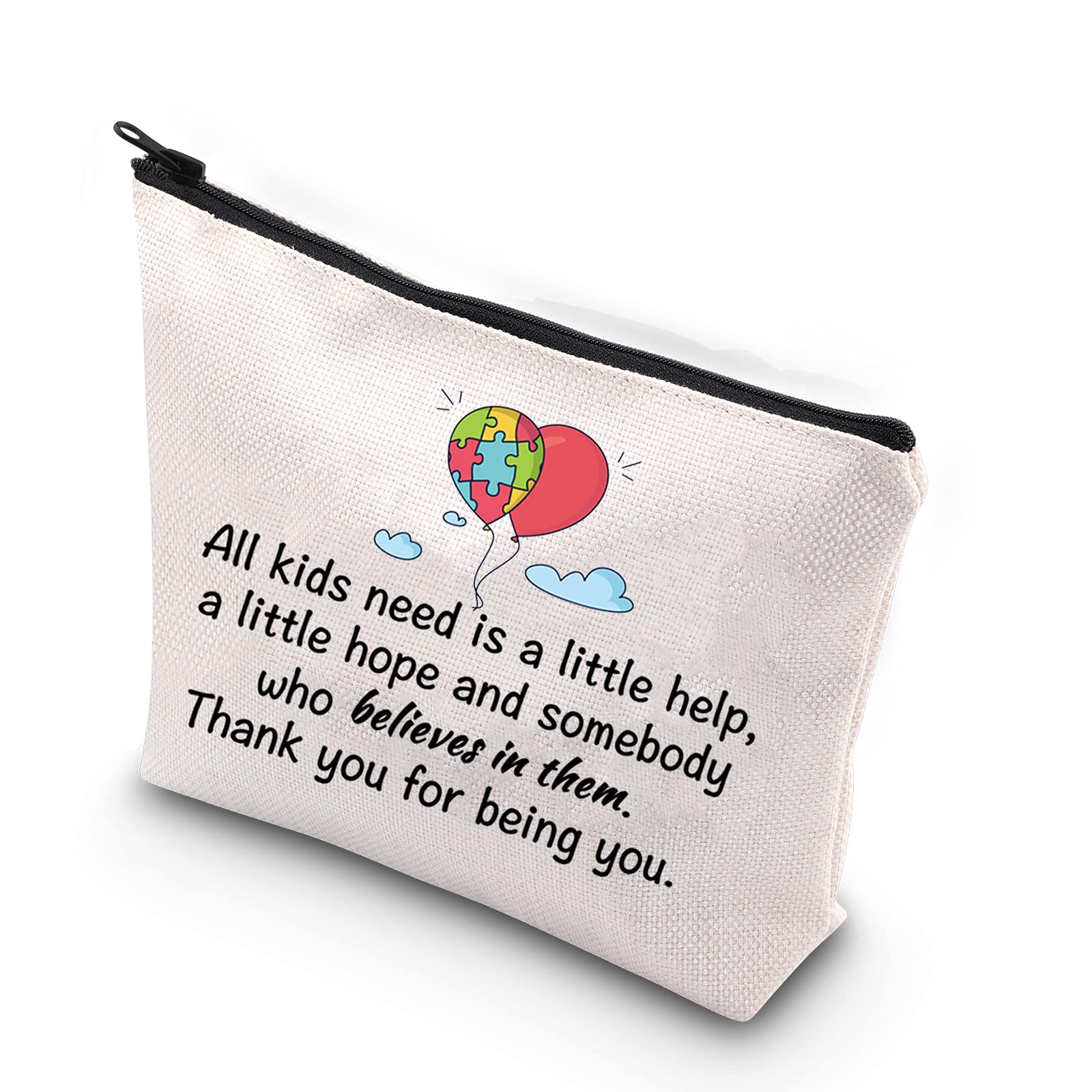 Autism Awareness Gift Set - Thank You Present for Autism Teachers, Helpers & Supporters - Makeup Bag for Special Needs Kids - Perfect for Appreciation Gifts, Classroom Rewards & Charity Events