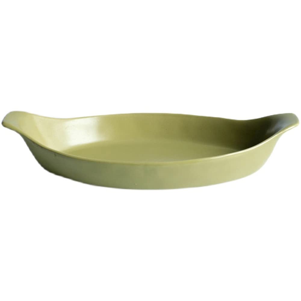 EKDSPW Ceramic Roasting Dish with Double Ear Handles - Multifunctional Rectangular Baking Pan for Oven, Serving Dish, Perfect for Roasting Vegetables, Meat & Casseroles - Ideal for Thanksgiving, Christmas & Family Dinners