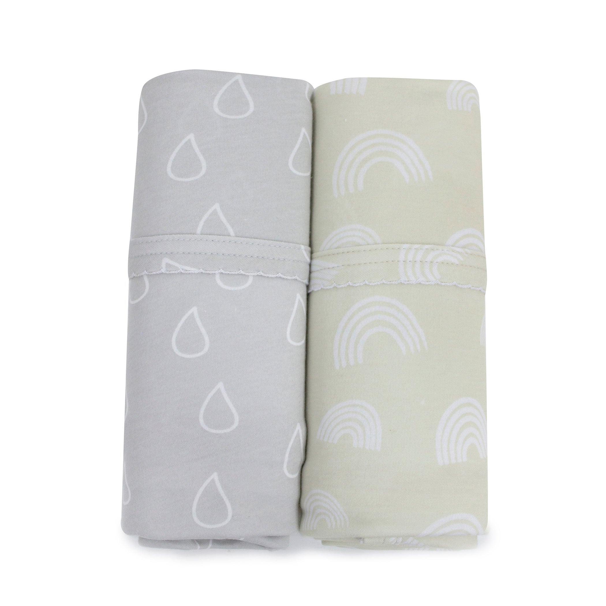 Nordic 2-Pack Jersey Wrap in Grey & Sand - Cozy & Stylish for Home, Office, and Travel