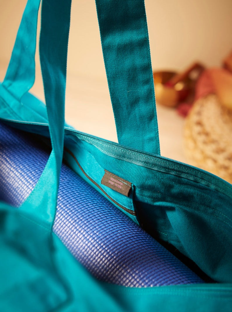 Yogamatters Organic Cotton Zip Up Yoga Bag - Box of 12 - Perfect for Yoga Classes, Gym Storage & Travel Essentials
