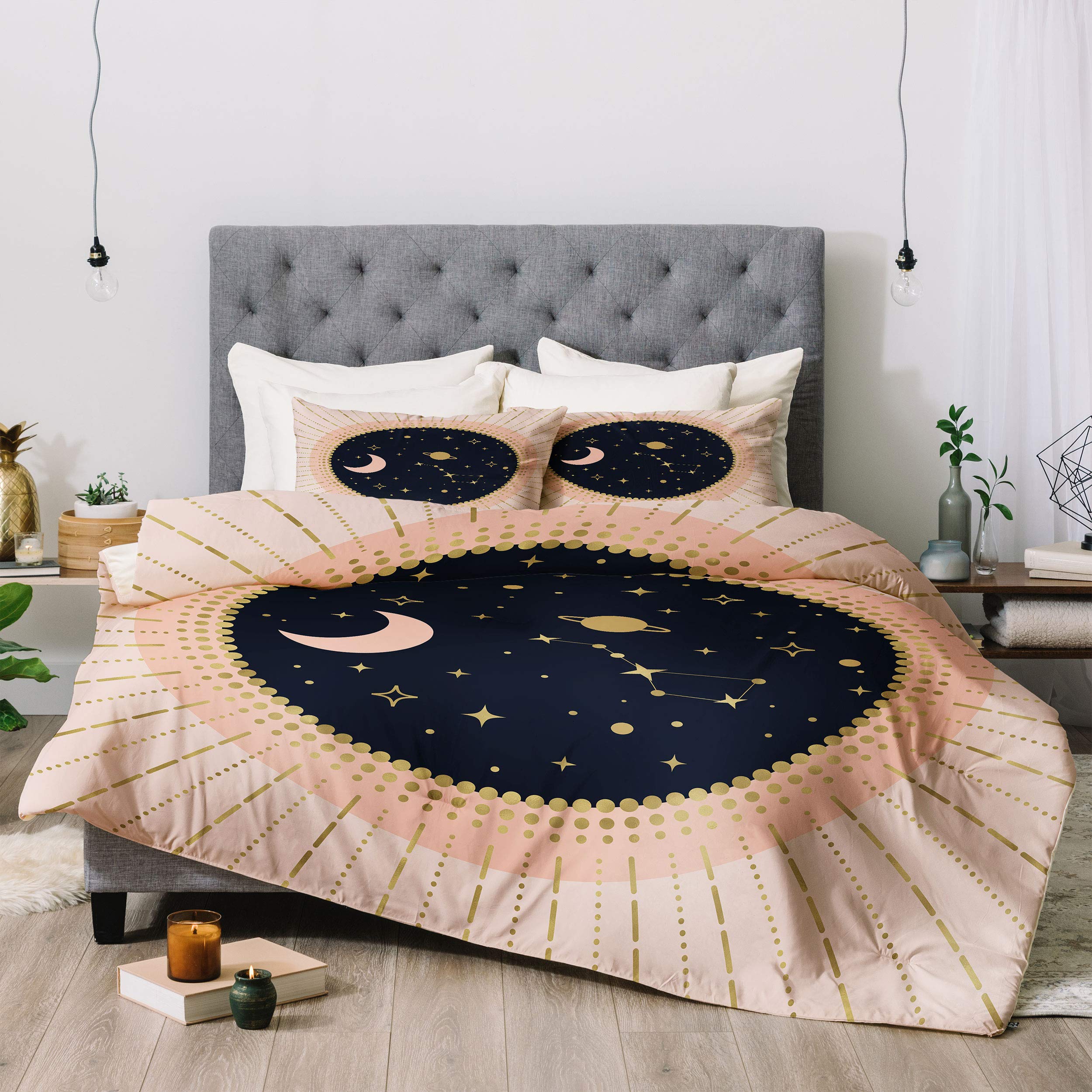 Love in Space Comforter Set by Emanuela Carratoni - Twin/XL Size with Matching Pillowcases | Space-Themed Bedding for Kids & Teens Rooms | Perfect for Galaxy Decor & Astronaut Lovers