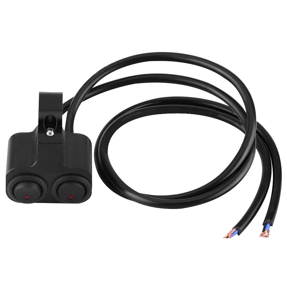 Motorcycle Handlebar Switch - CNC Aluminum Alloy Toggle Switch for Headlight & Spotlight (1 inch/25mm, 12V 10A) | Durable Motorcycle Light Control for Off-Road Bikes & Night Riding