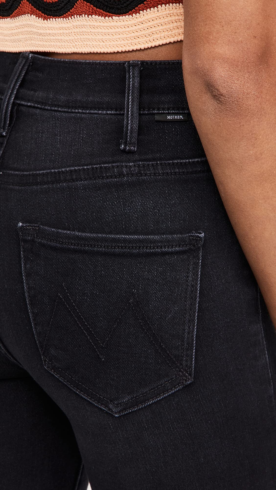 MOTHER Women's The Hustler Distressed Ankle Jeans - Stylish Frayed Hem Denim Pants for Casual Outfits & Everyday Wear
