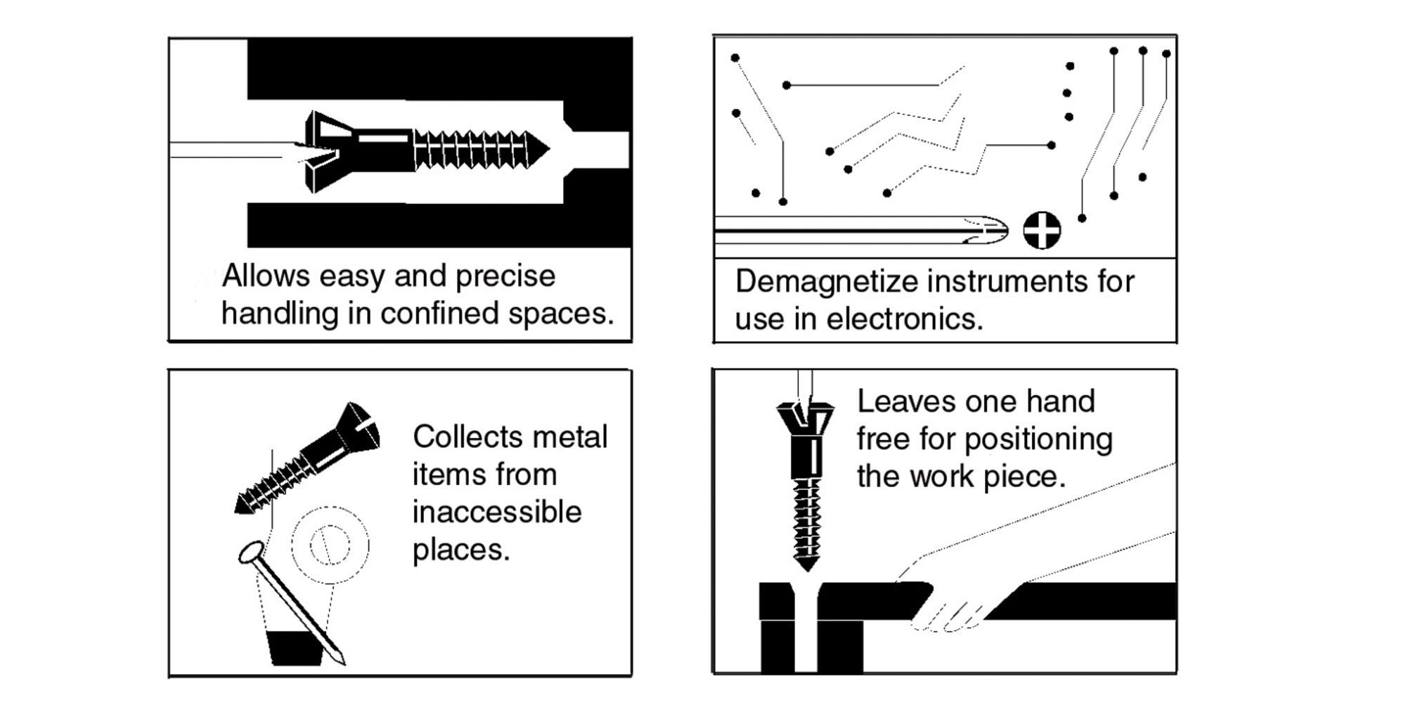 Klein Tools MAG2 & Wiha 40010 Magnetizer Set for Screwdrivers & Tools - Workshop Essential