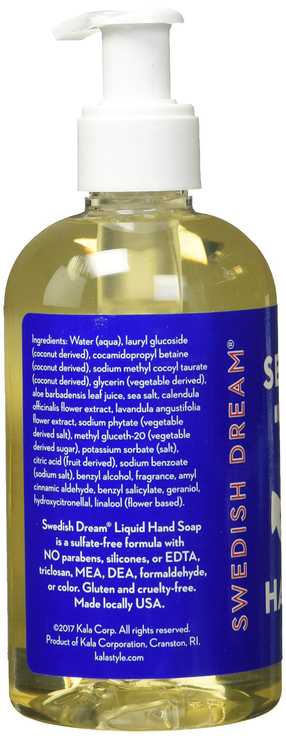 Swedish Dreams Sea Salt Liquid Hand Soap - Moisturizing & Refreshing - Perfect for Bathroom, Kitchen & Travel - 16.9 fl oz