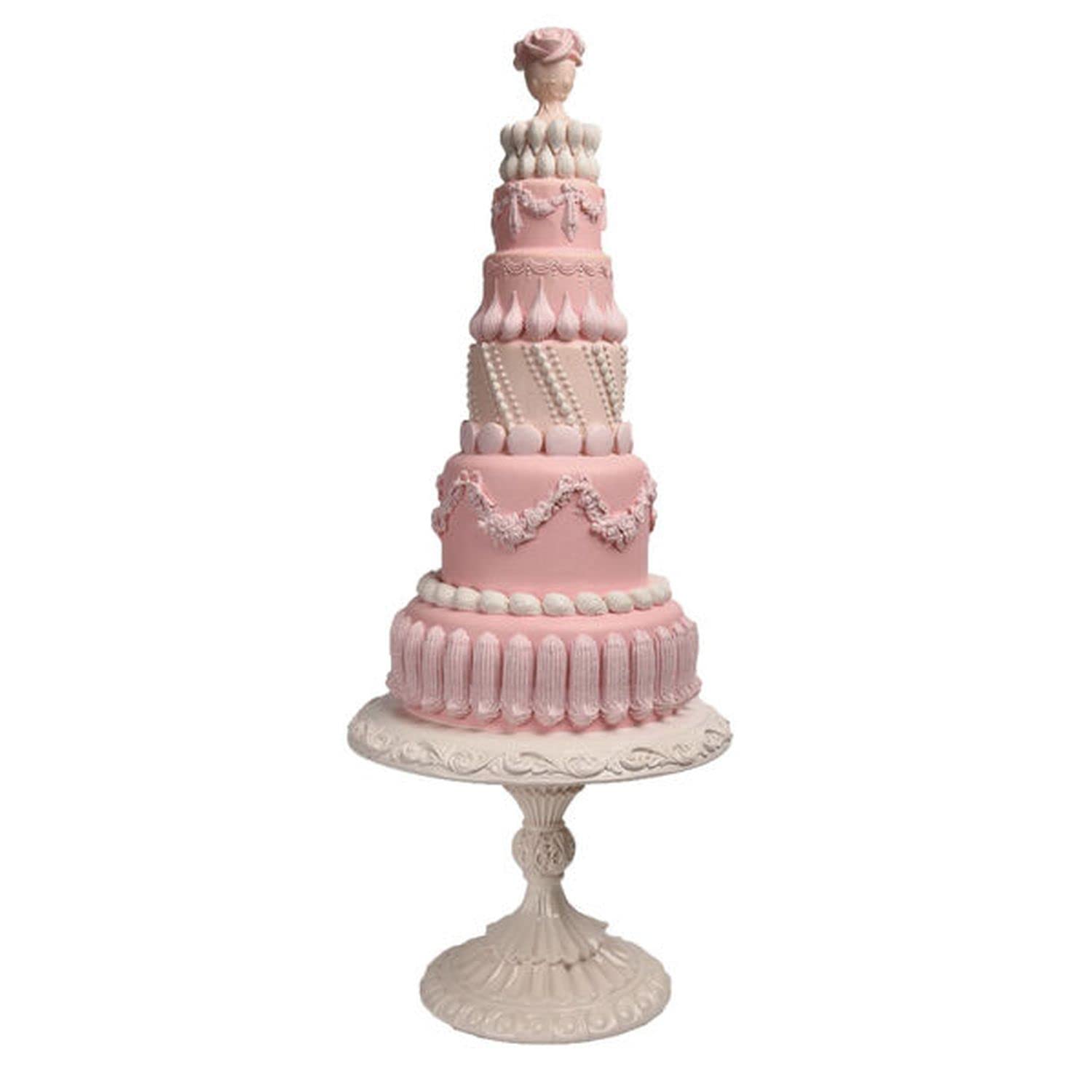 December Diamonds Large Pink Tiered Cake Stand with Pedestal - Elegant Wedding, Birthday & Anniversary Dessert Display