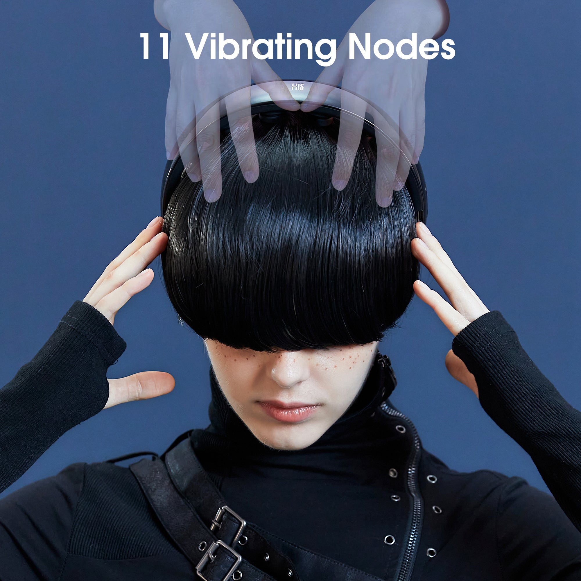 Electric Scalp Massager with 11 Vibrating Nodes - Deep Relaxation & Stress Relief - Hair Growth Stimulator for Men & Women - Perfect for Home, Office & Travel Use