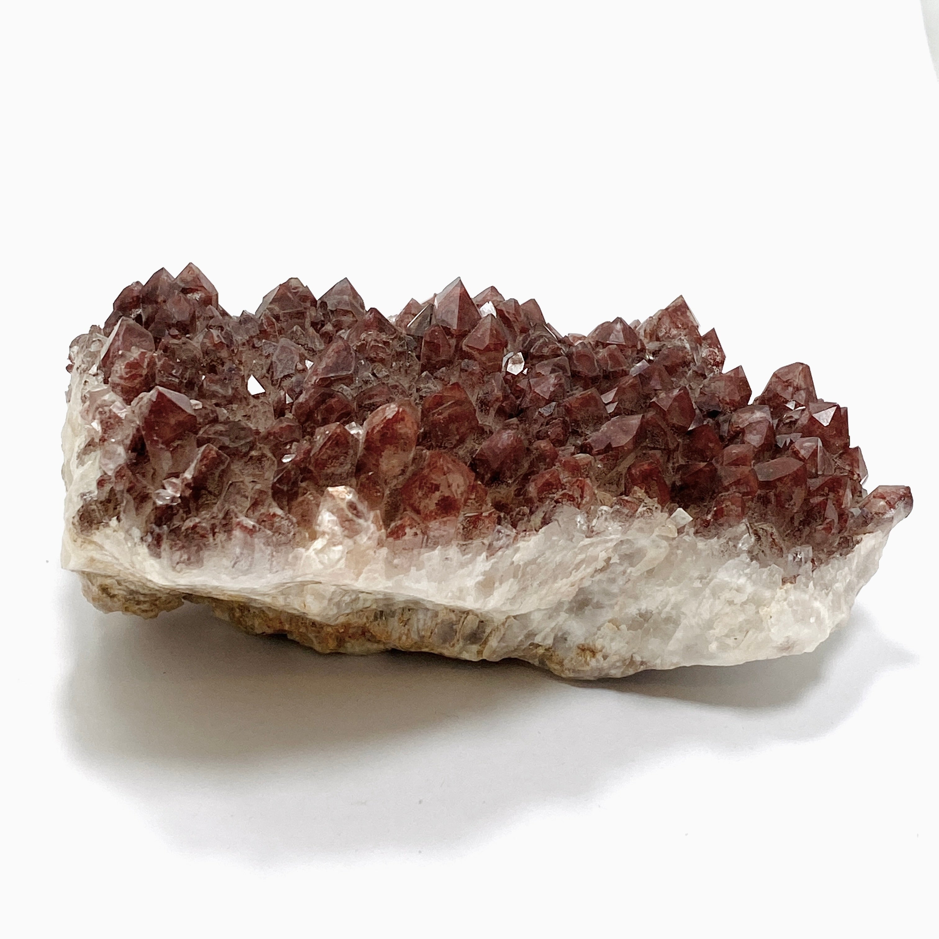 Natural Red Hematite Phantom Quartz Crystal Cluster from Zambia - CR3721 | Healing Stone for Meditation, Energy Work & Home Decor