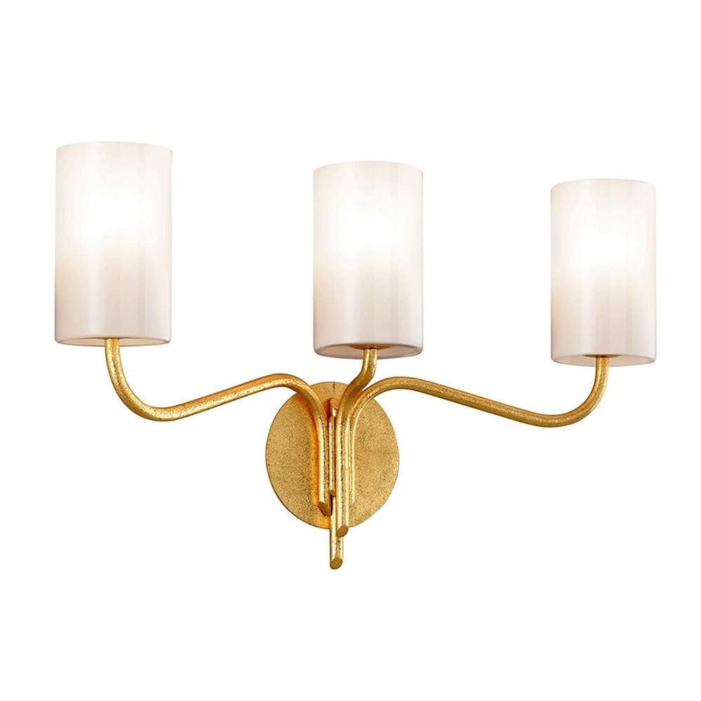 Troy Lighting B7493 Juniper Bathroom Vanity Light Fixture - Textured Gold Leaf Finish for Modern & Classic Bathrooms | Perfect for Home Renovation & Spa-Style Decor