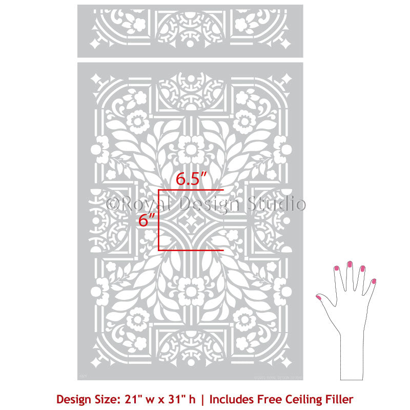 Adelaide Wall Stencil - Reusable DIY Home Decor Template for Painting Patterns on Walls, Furniture & More | Perfect for Bedrooms, Living Rooms & Nursery Accents