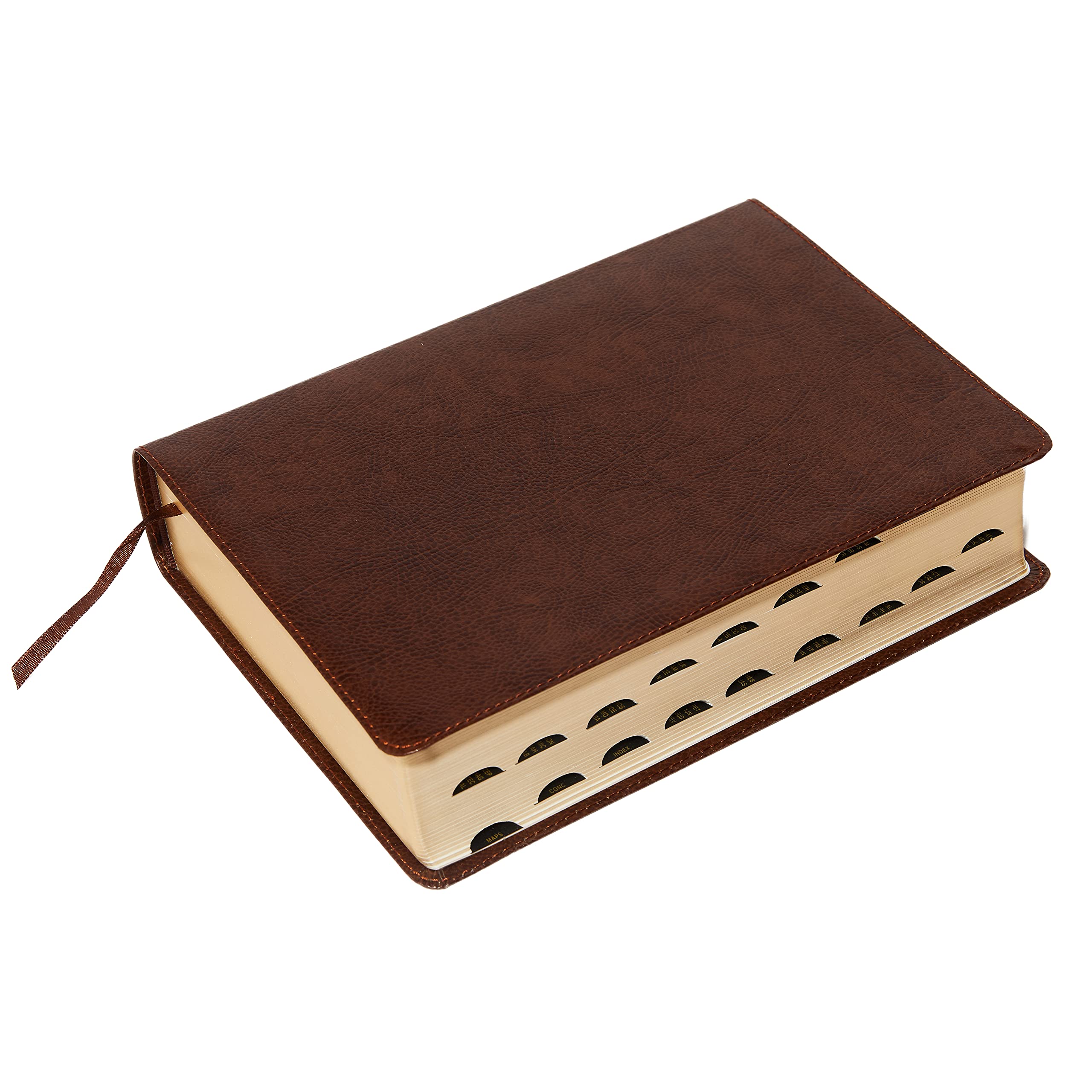 KJV The King James Study Bible - Bonded Leather, Brown, Thumb Indexed, Red Letter, Full-Color Edition | Holy Bible King James Version | Perfect for Church, Bible Study & Personal Devotion