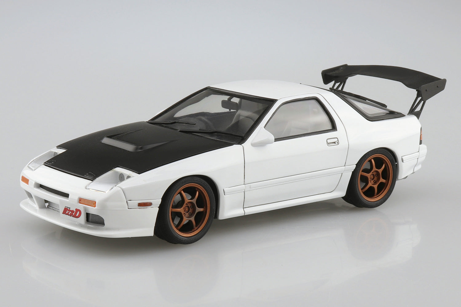 Aoshima 1/24 Scale Initial D Takahashi Ryosuke FC3S RX-7 Hakone Battle Version Model Kit - Perfect for Anime Fans & Car Enthusiasts, Great for Display & Collecting