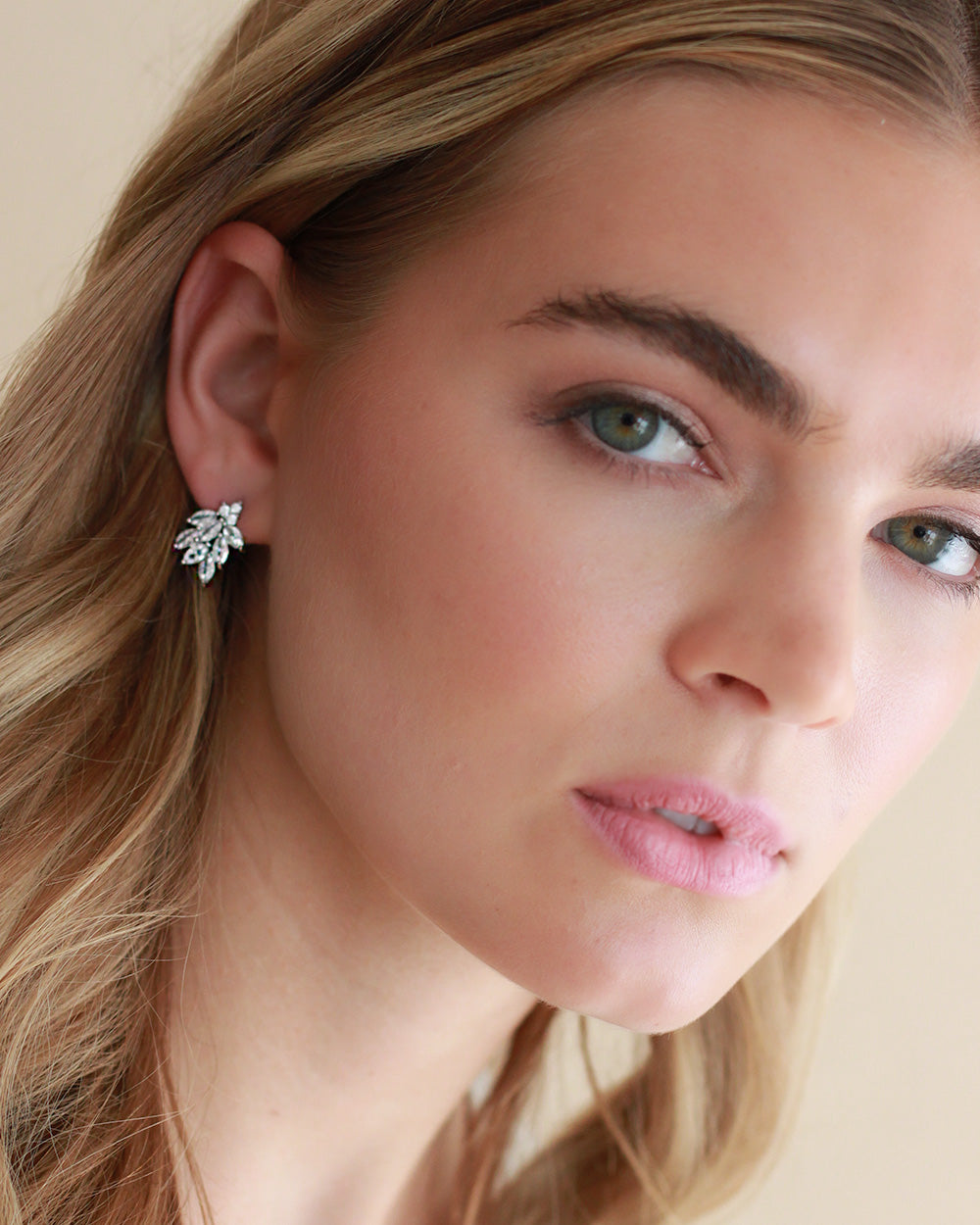 Mia Floral CZ Stud Earrings for Women - Sparkling Cubic Zirconia Flower Studs - Perfect for Weddings, Parties & Everyday Wear