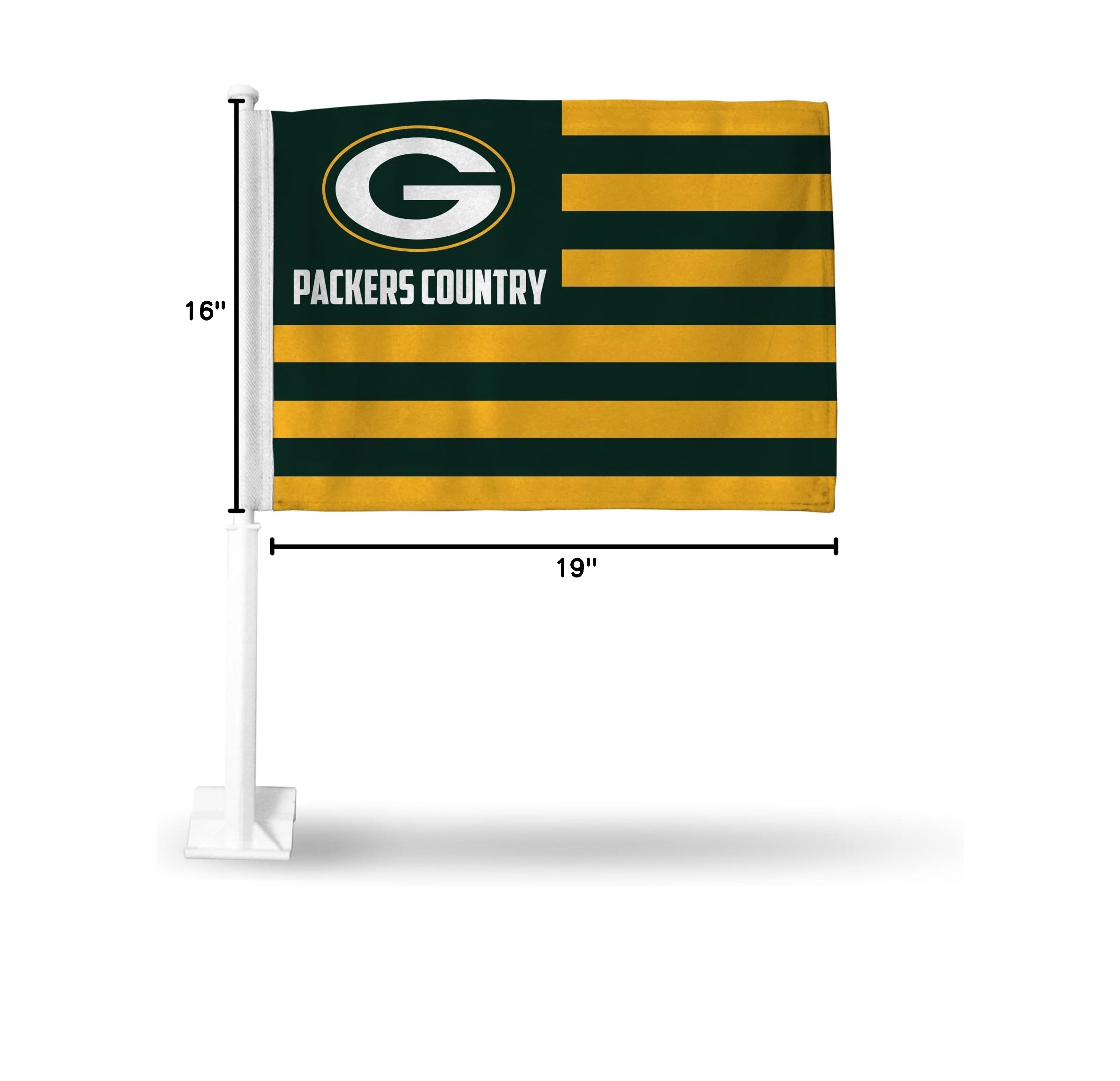 NFL Car Flag Double Sided - Officially Licensed Team Logo - Durable Polyester Car Accessory for Game Day Tailgating & Road Trips