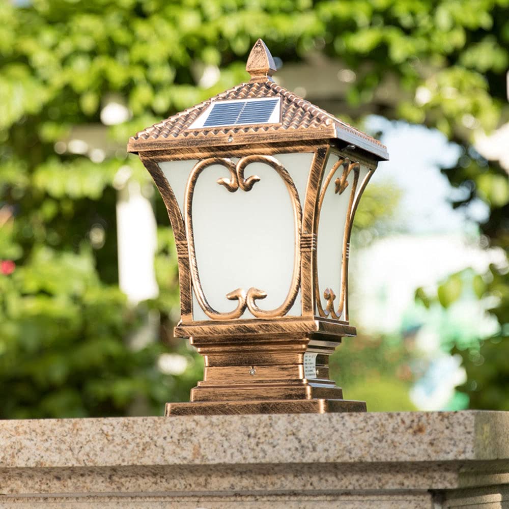 Solar LED Post Cap Lights - Waterproof Outdoor Pillar Lights for Patio, Deck, Fence & Lawn - Modern Solar-Powered Street Lamp for Wooden Posts (Perfect for Garden Pathways, Driveways & Backyard Lighting)