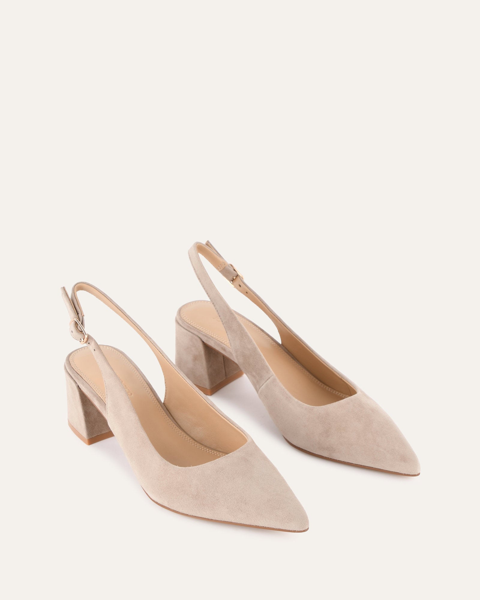 Comfortable Low Heel Mushroom Suede Women's Shoes for Work, Office & Casual Wear
