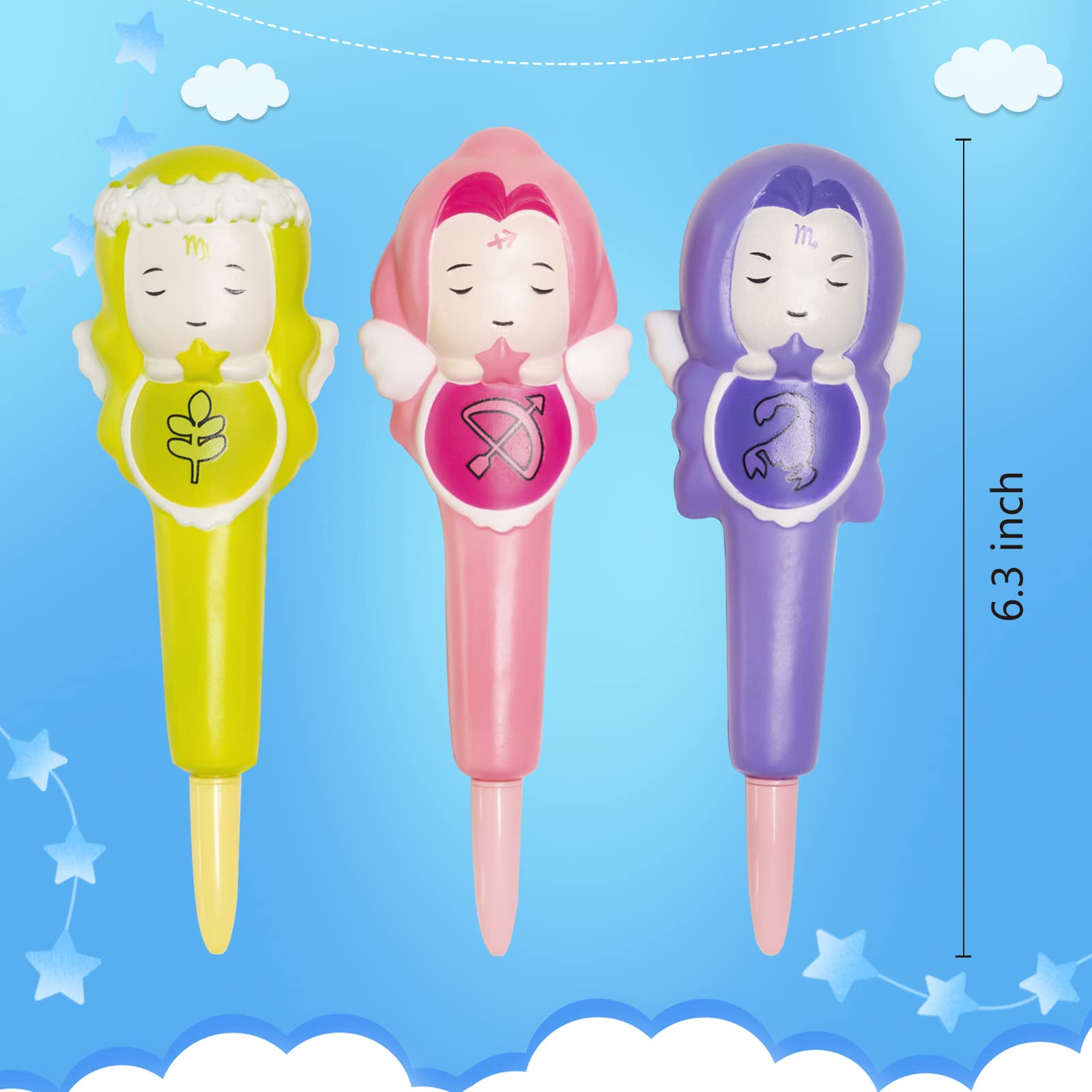 LemoHome Cute Squishy Gel Ink Animal Pens - Kawaii Stationery Set for Students & Kids - Stress Relief Sponge Pens with Replacement Refills (Black) - Perfect for School, Office & Gift Giving