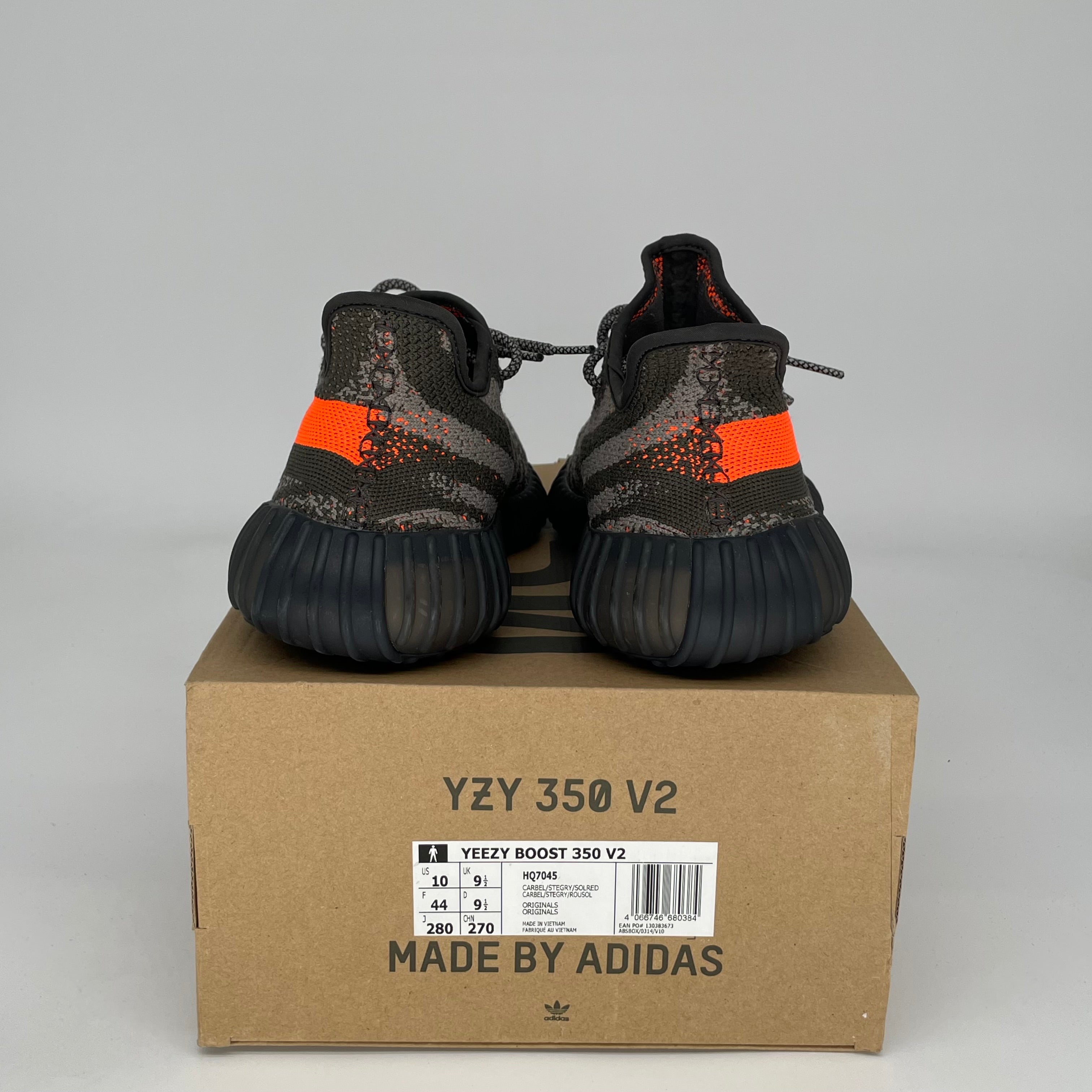 Adidas Yeezy Boost 350 V2 Carbon Beluga Men's Sneakers - Size 10 (HQ7045) | Comfortable Running Shoes for Casual Wear & Street Style