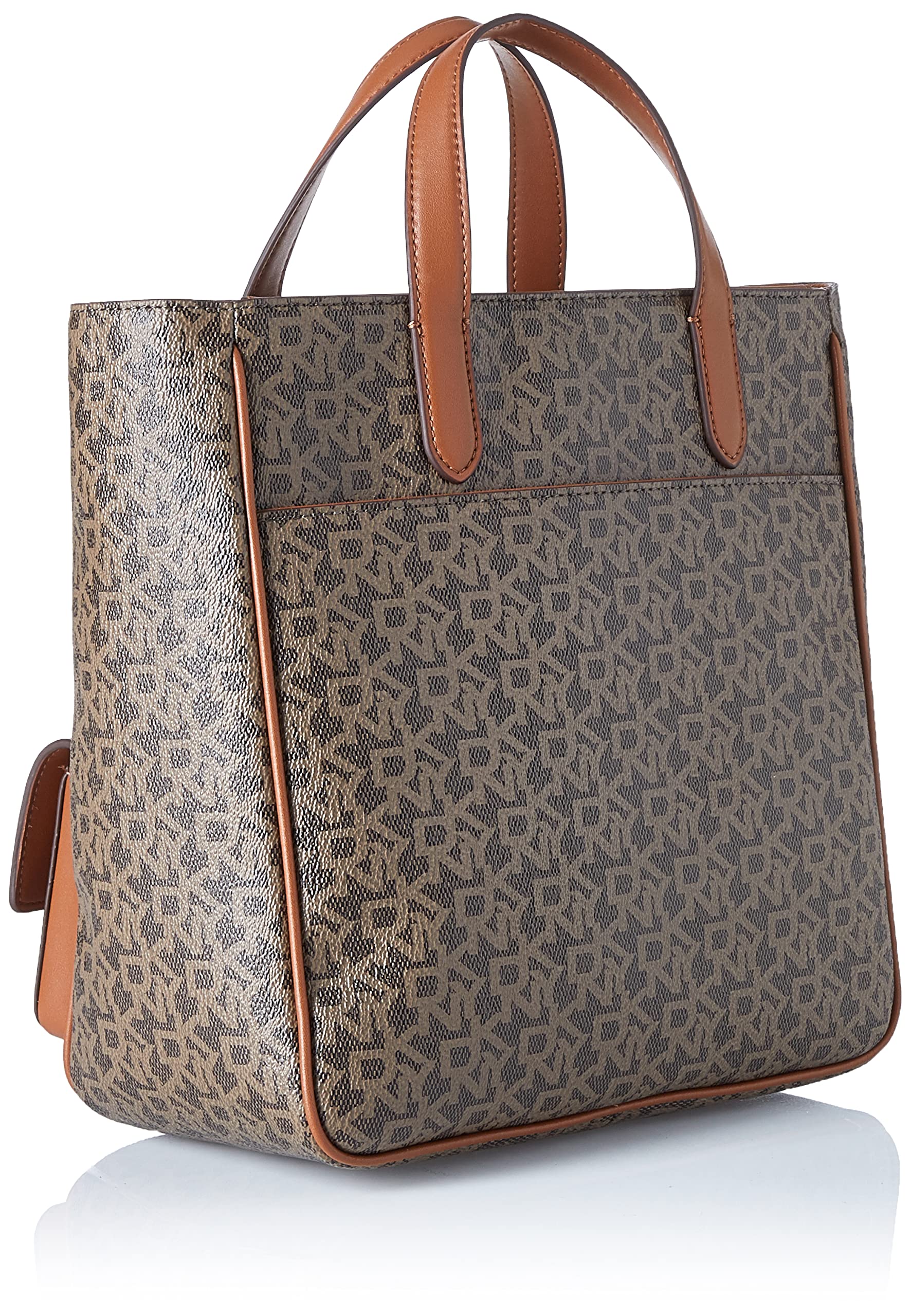 DKNY Zyon Large Tote Bag in Mocha & Caramel - Stylish Work Bag, Travel Tote & Everyday Purse for Women